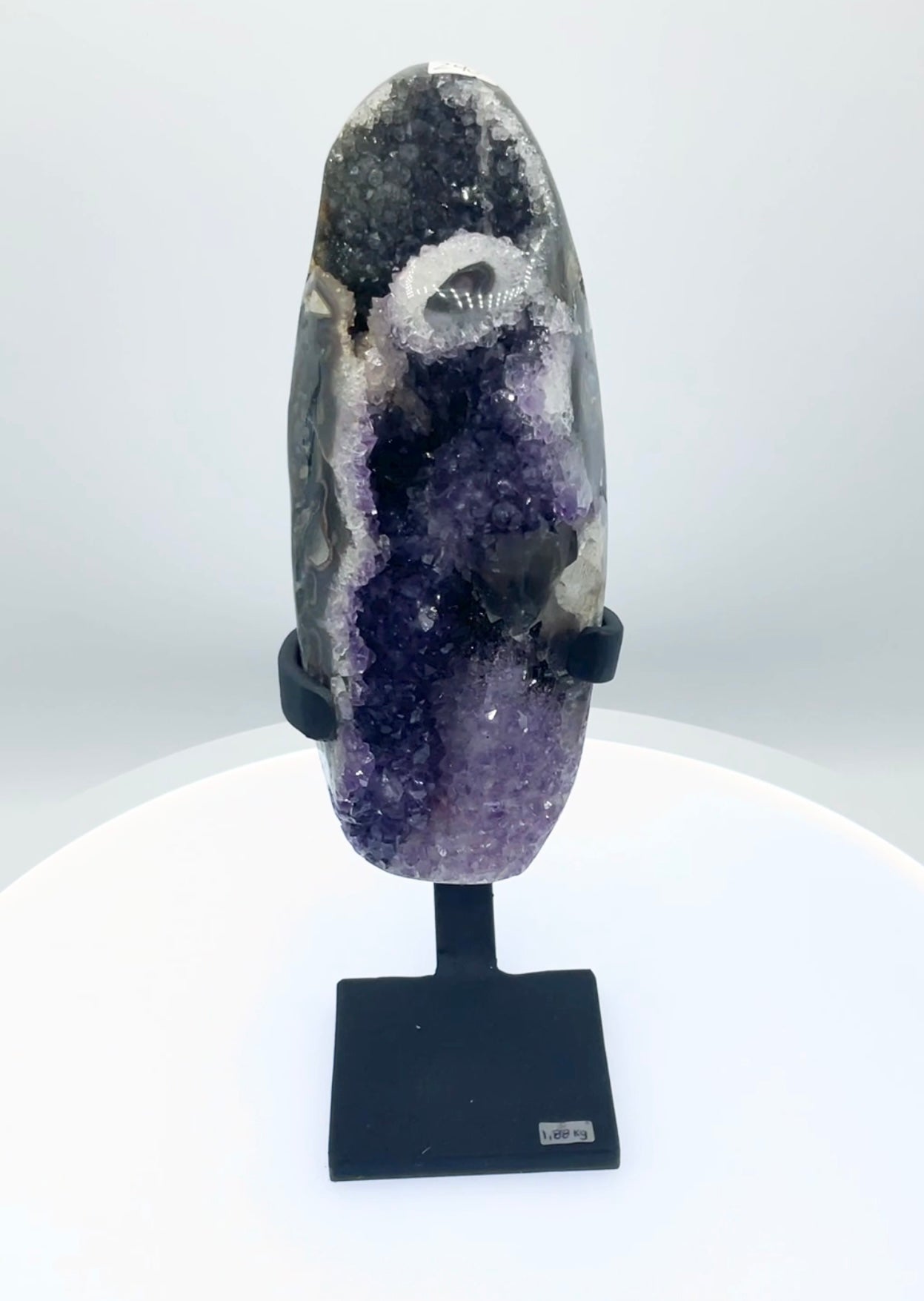 Amethyst Cluster On Display Stand #03