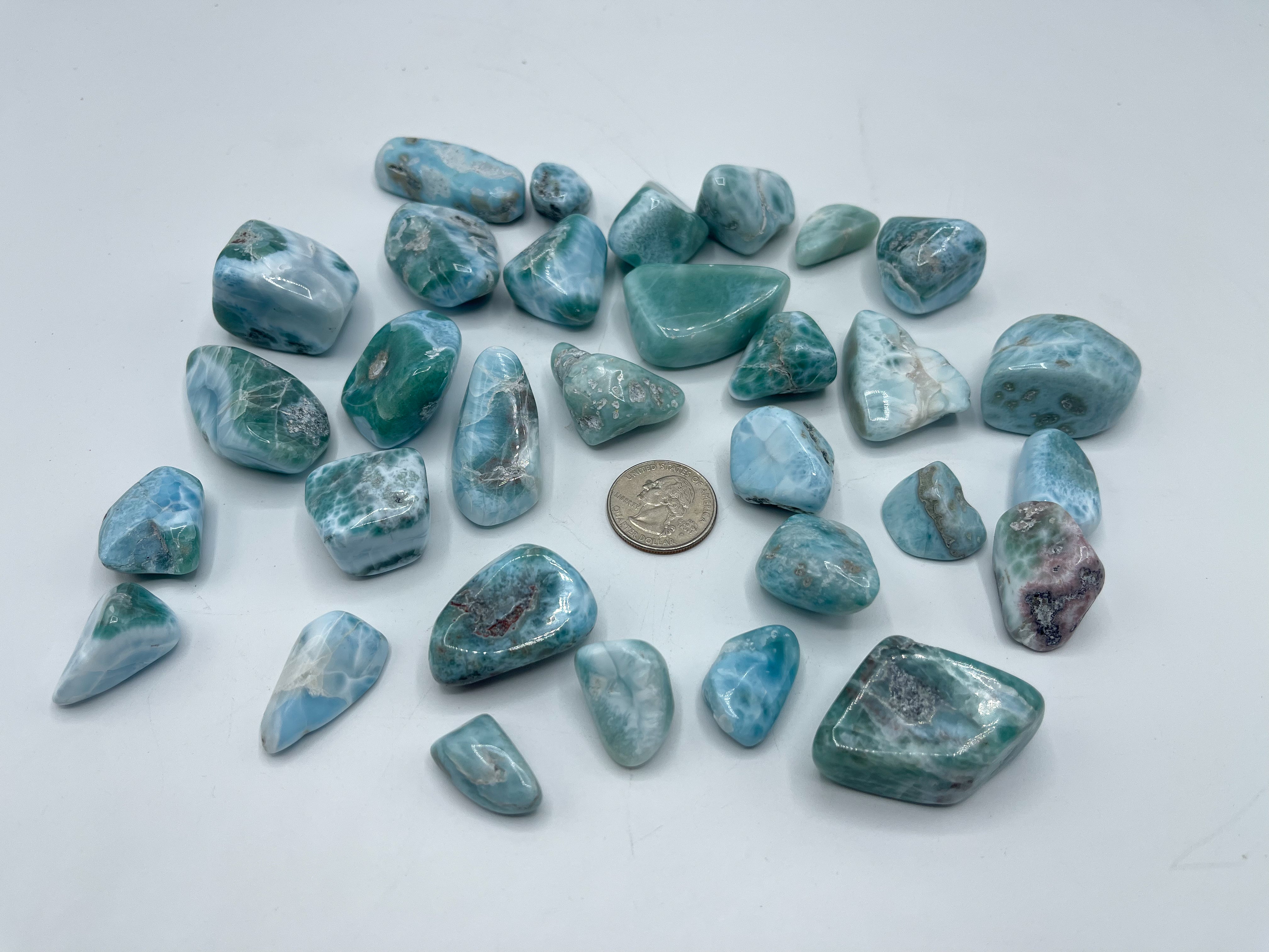 Larimar Tumbled Stones | Wholesale