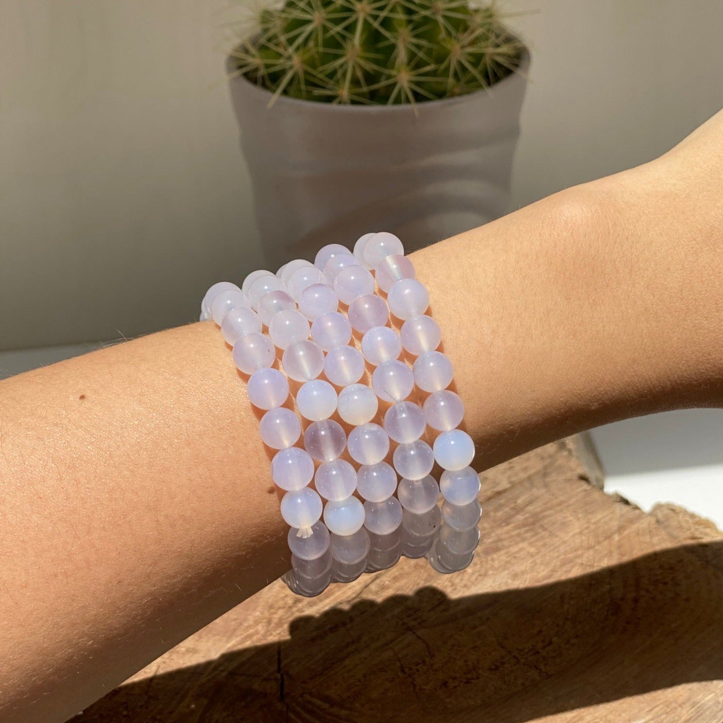 Lavender Chalcedony Crystal Bracelets | Wholesale Jewelry | 8 mm