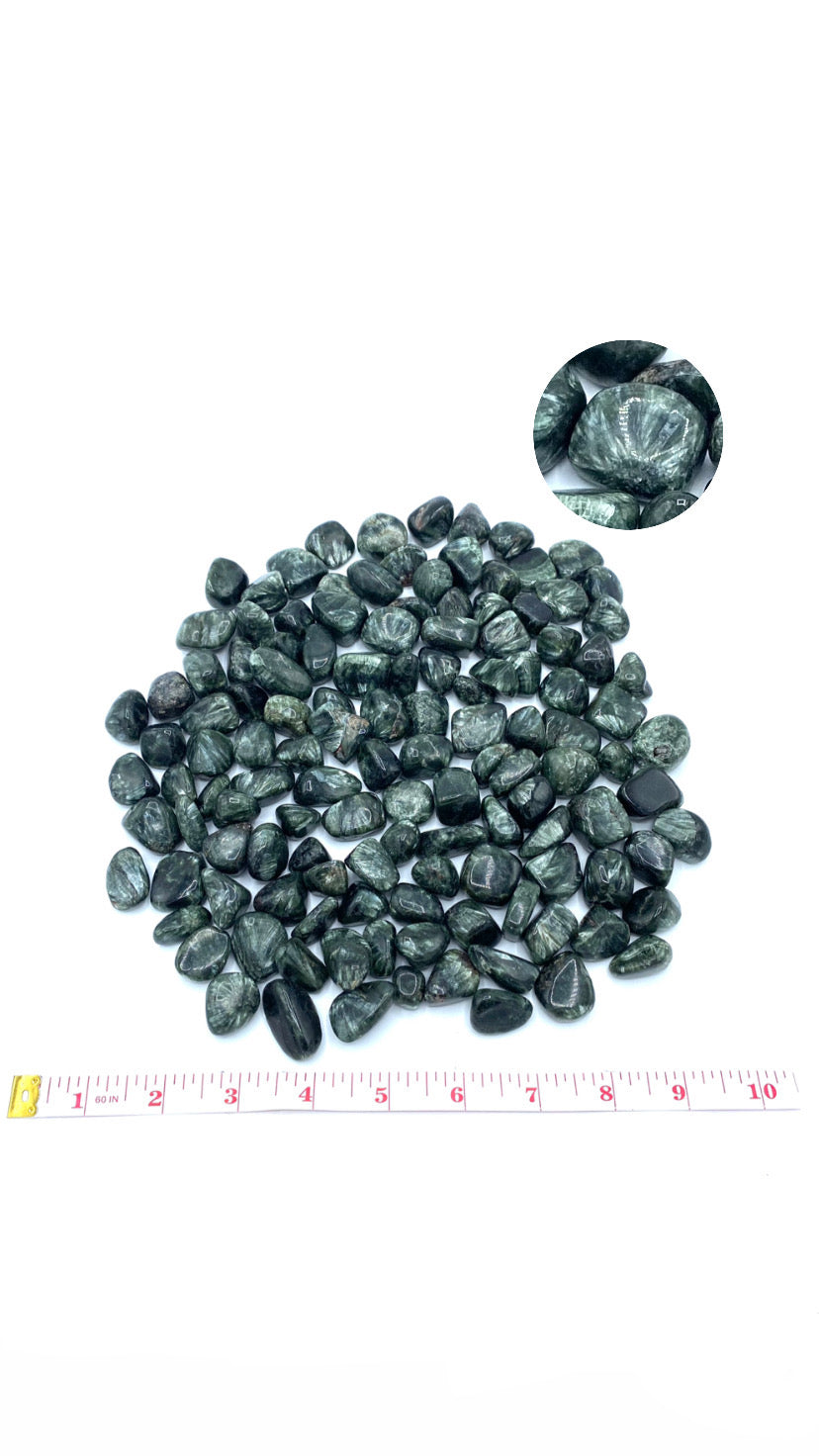 Seraphinite Tumbled Stones | Wholesale