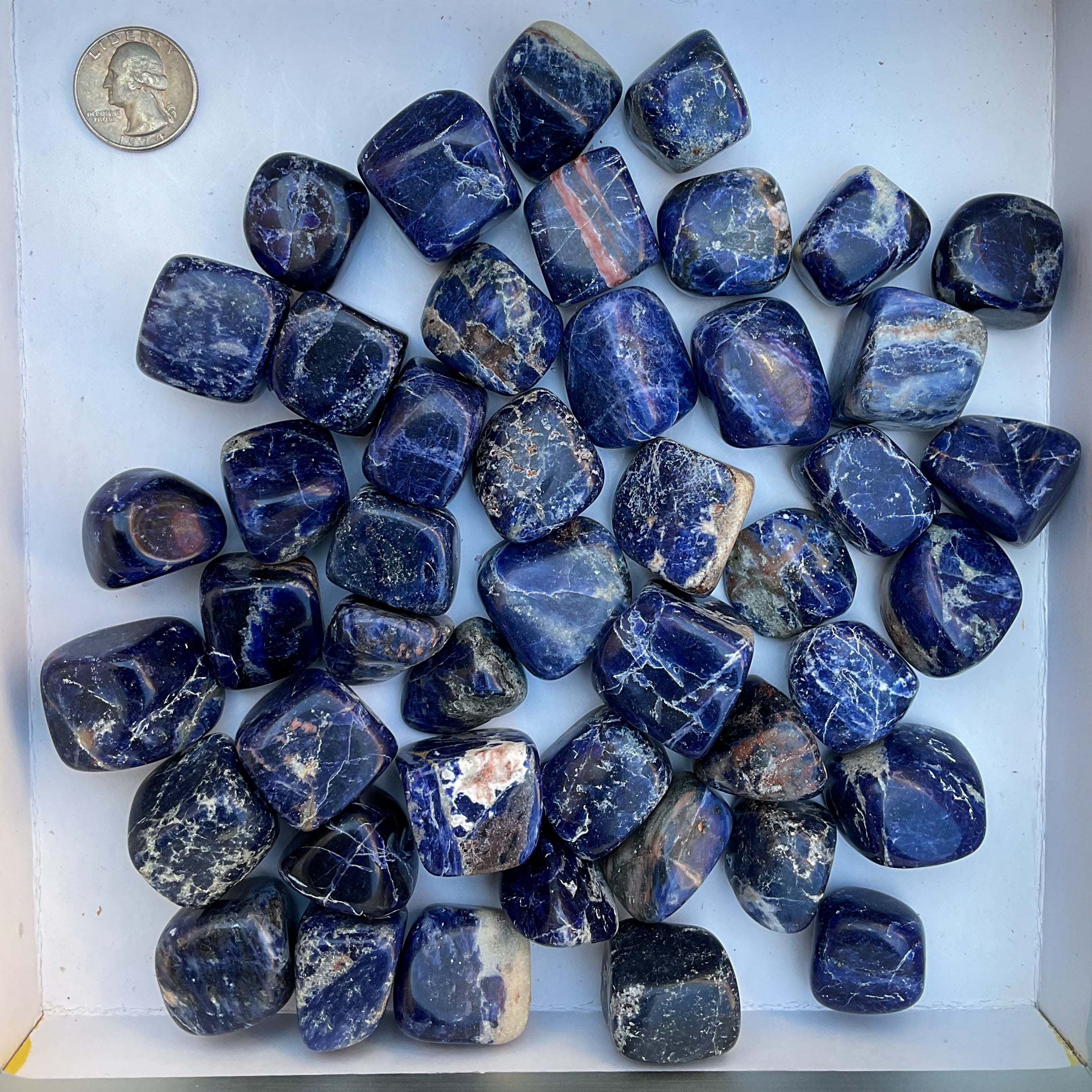 Wholesale tumbled stones bulk lot in Sodalite