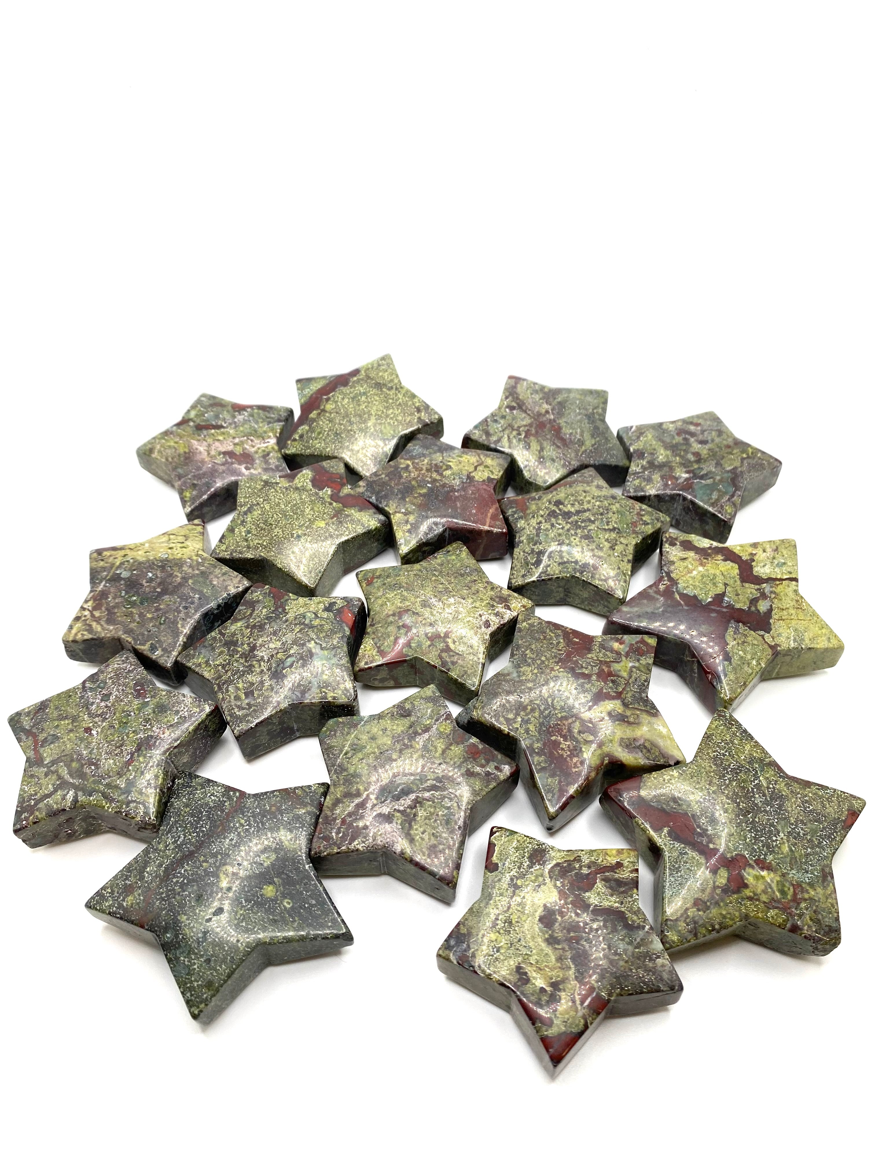 Dragons Blood Jasper Carved Stars | Wholesale