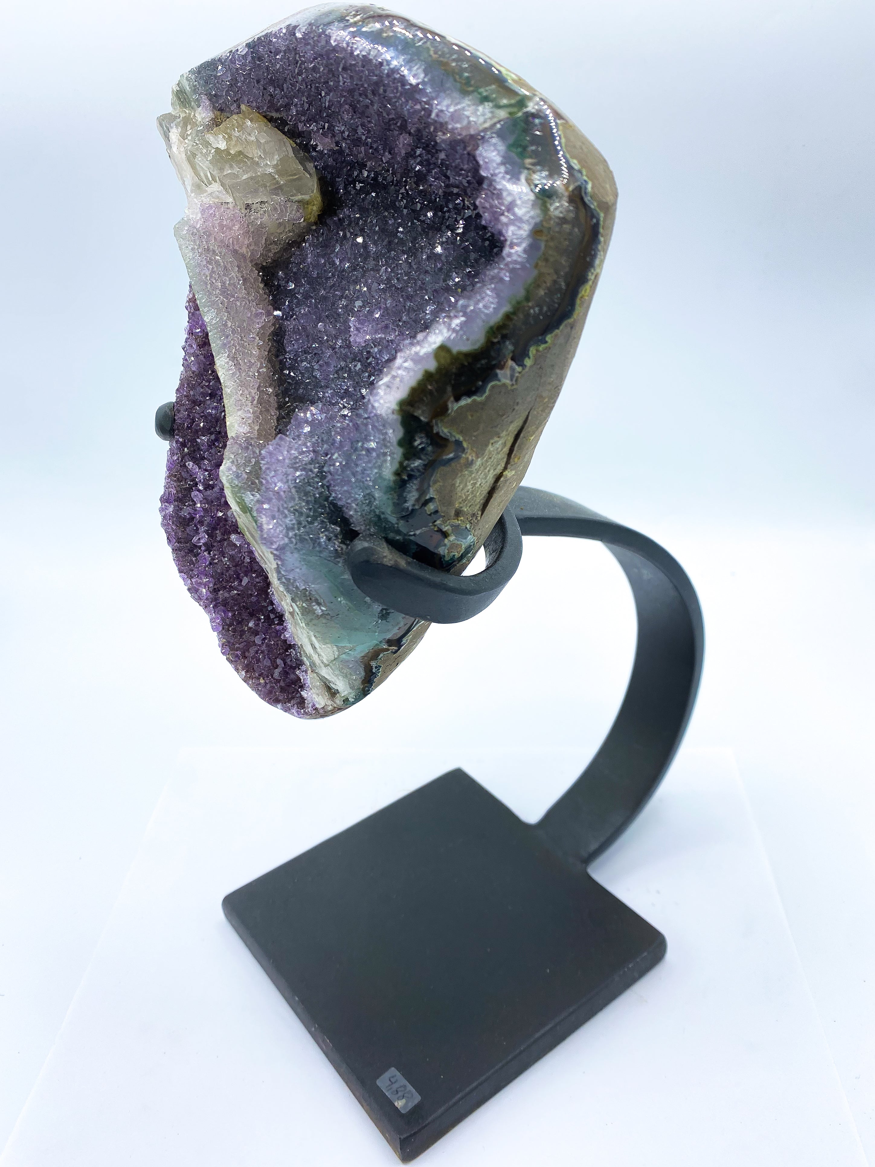 Amethyst Cluster On Display Stand #01