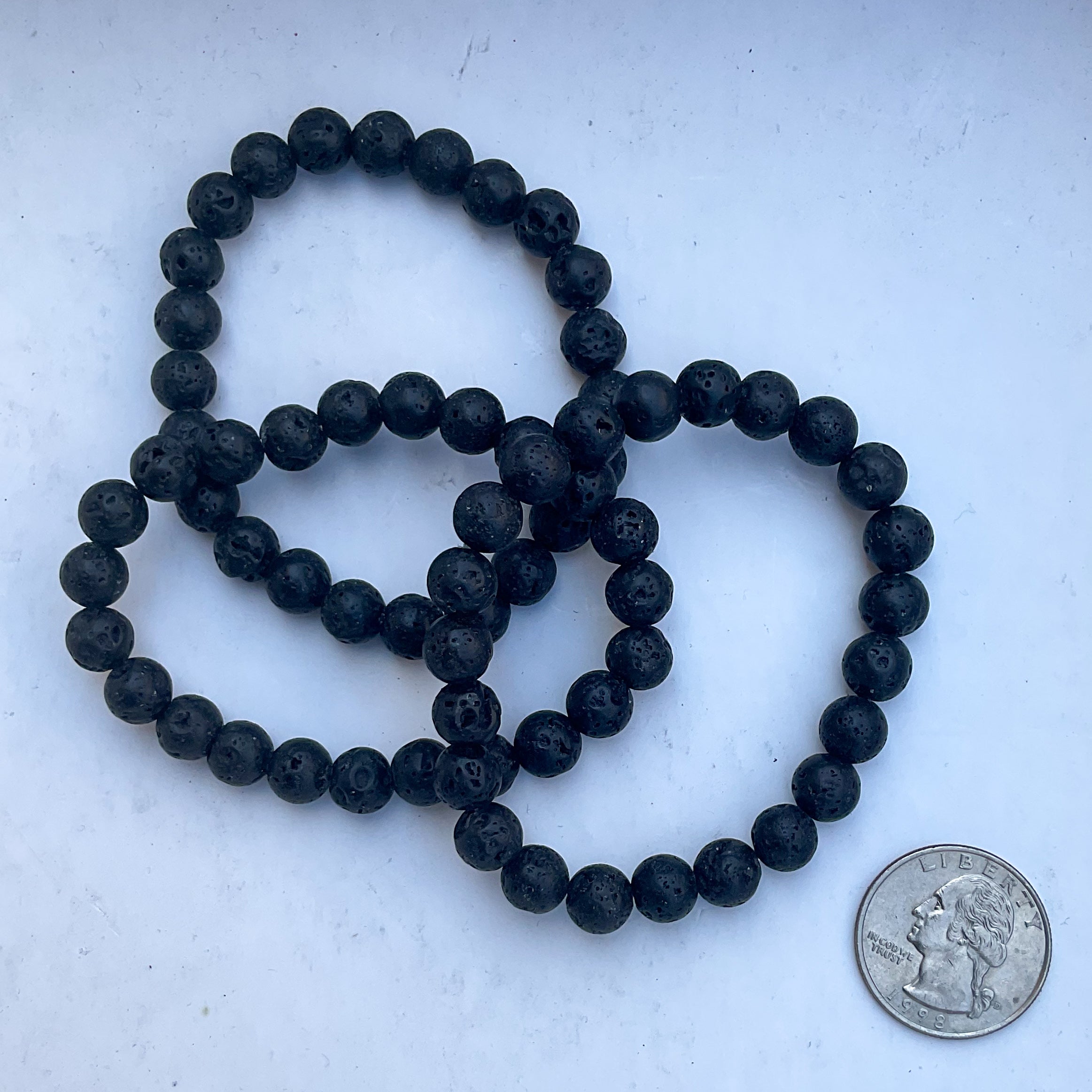 Wholesale crystal bracelets in lava stone