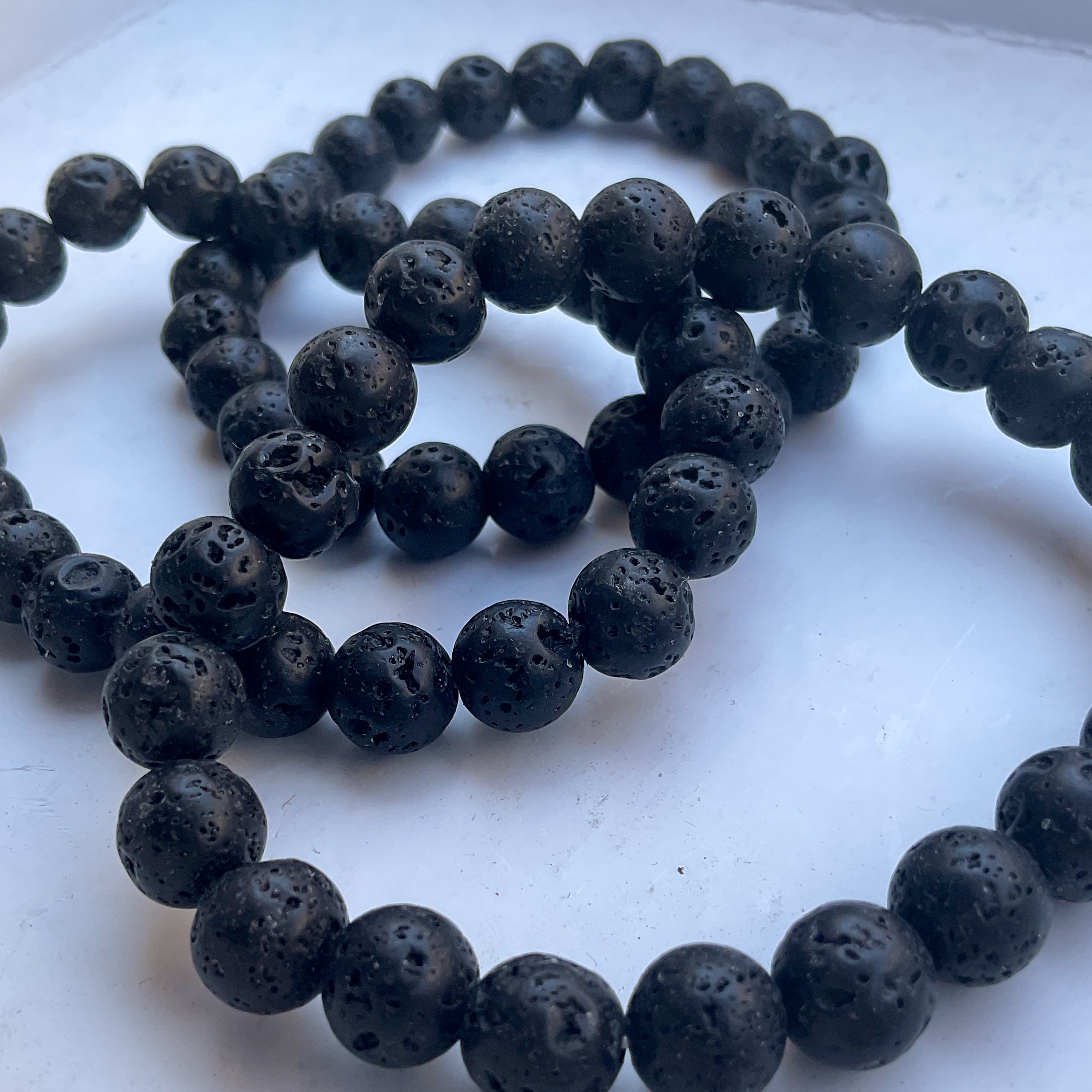 Wholesale crystal bracelets in lava stone