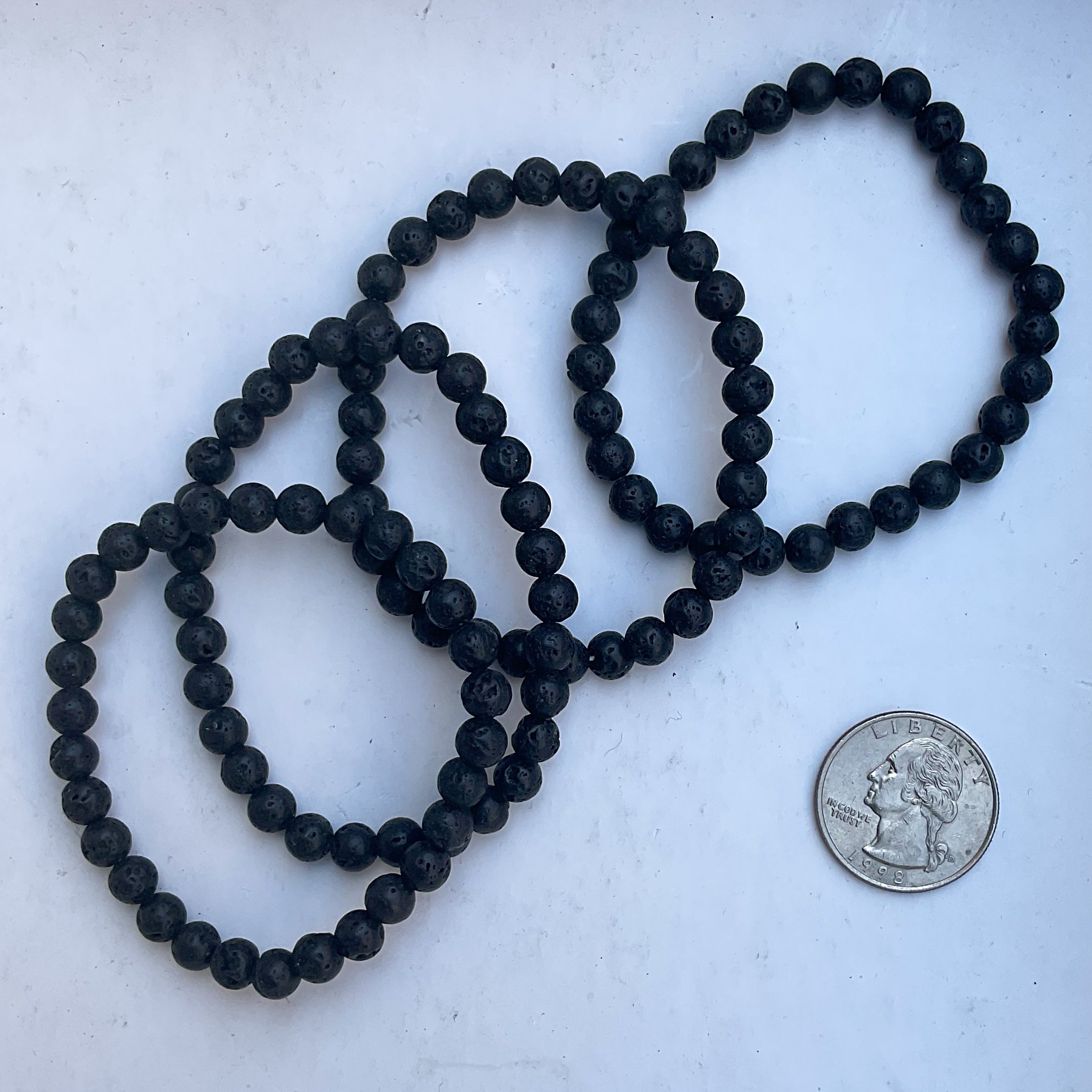 Wholesale crystal bracelets in lava stone