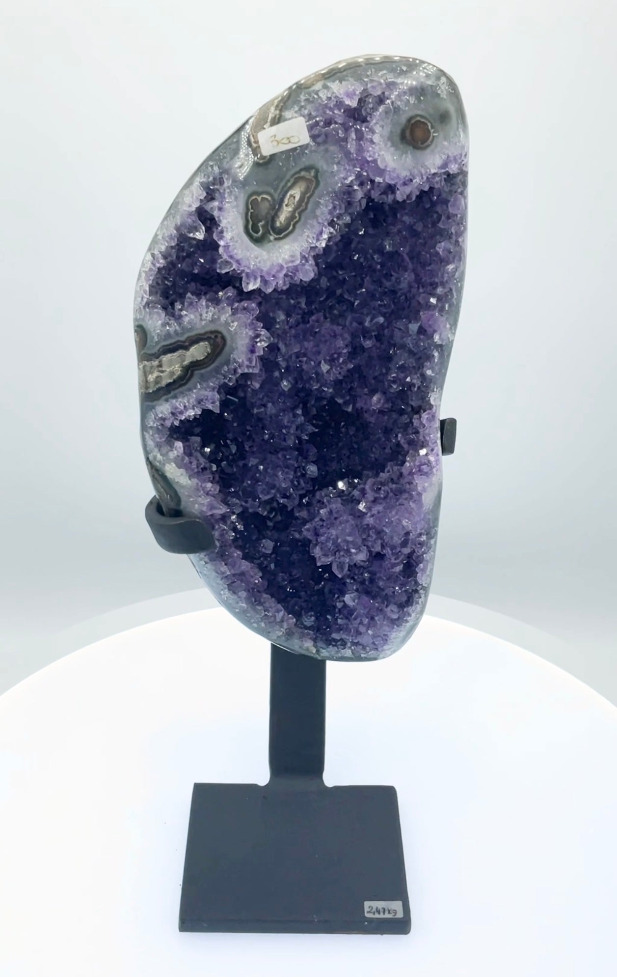 Amethyst Cluster On Display Stand #02