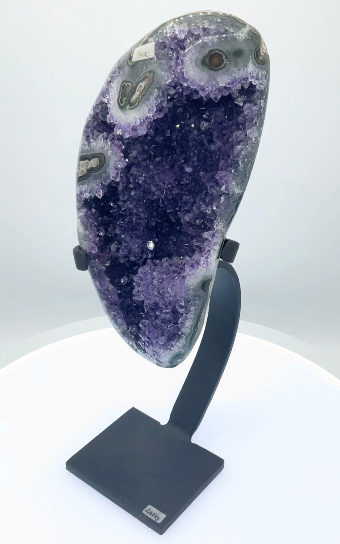 Amethyst Cluster On Display Stand #02