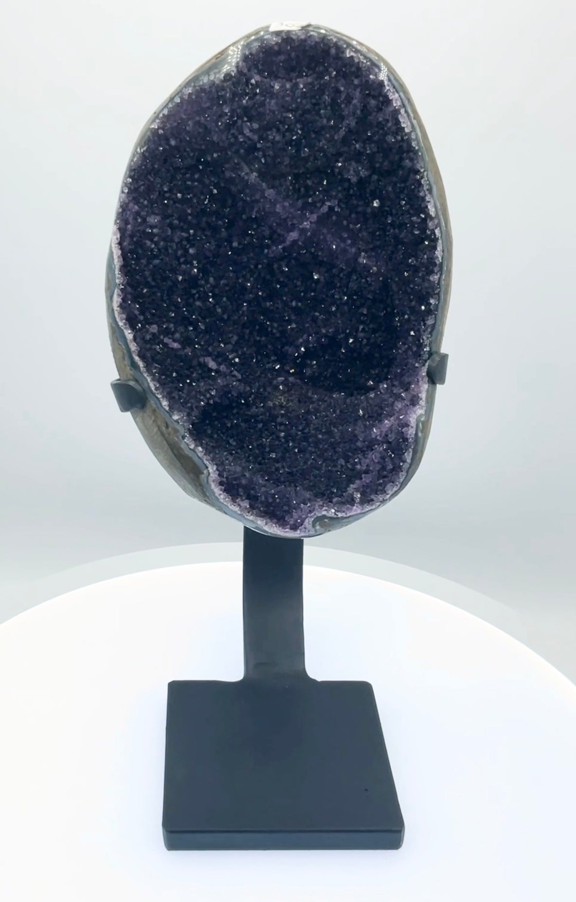 Amethyst Cluster On Display Stand #04