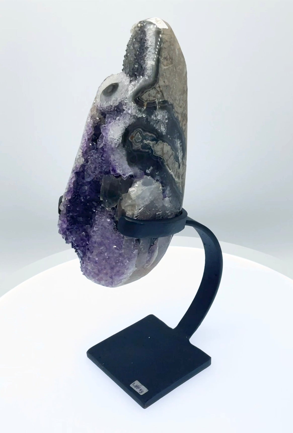 Amethyst Cluster On Display Stand #03