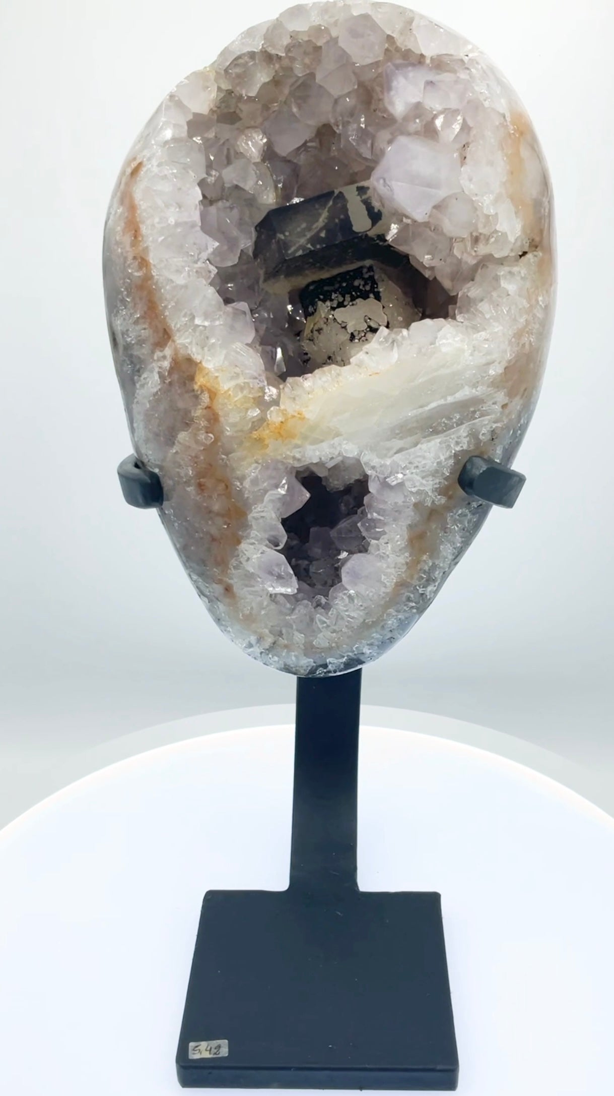 Amethyst Cluster On Display Stand #07