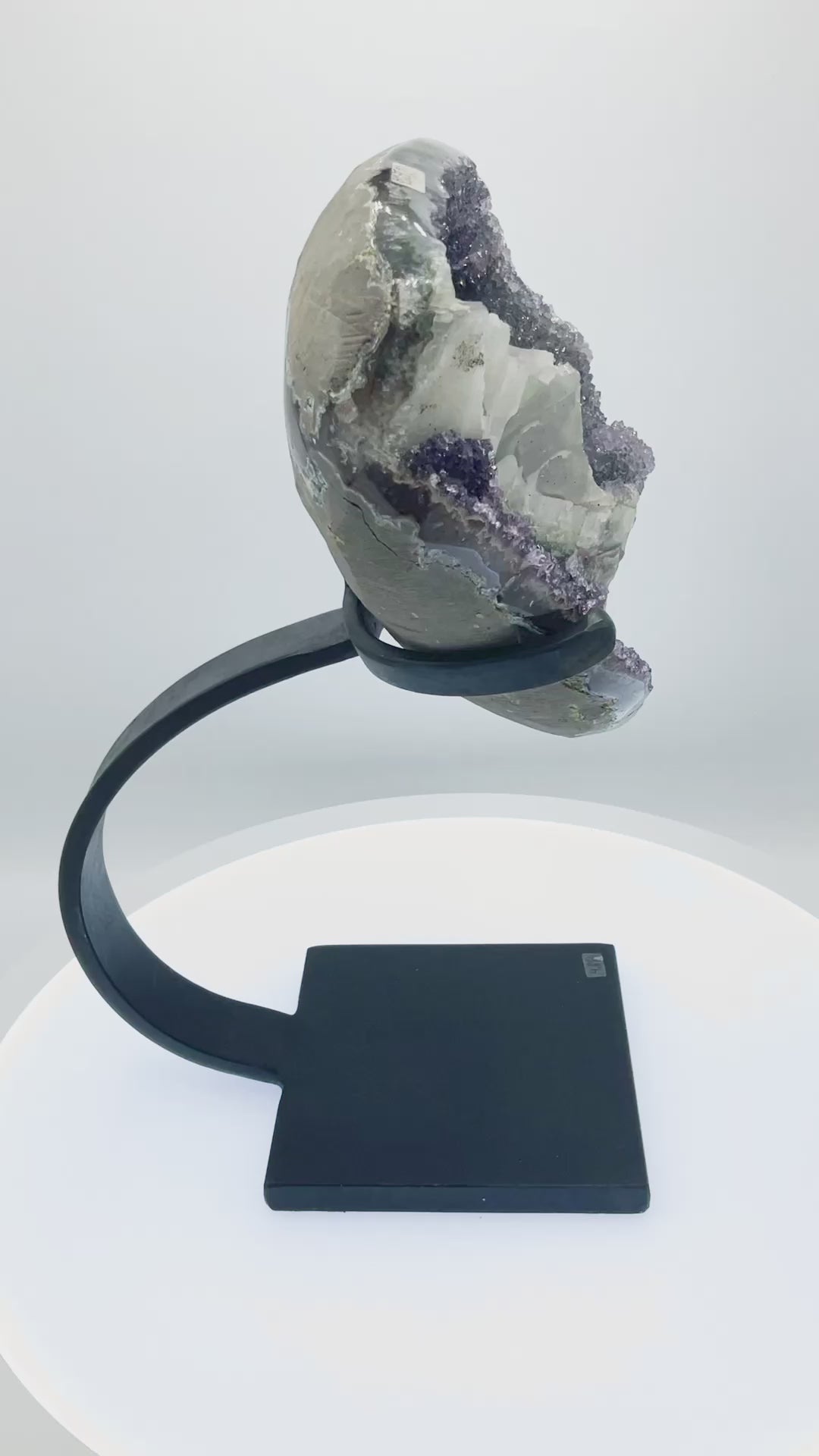 Amethyst Cluster On Display Stand #01