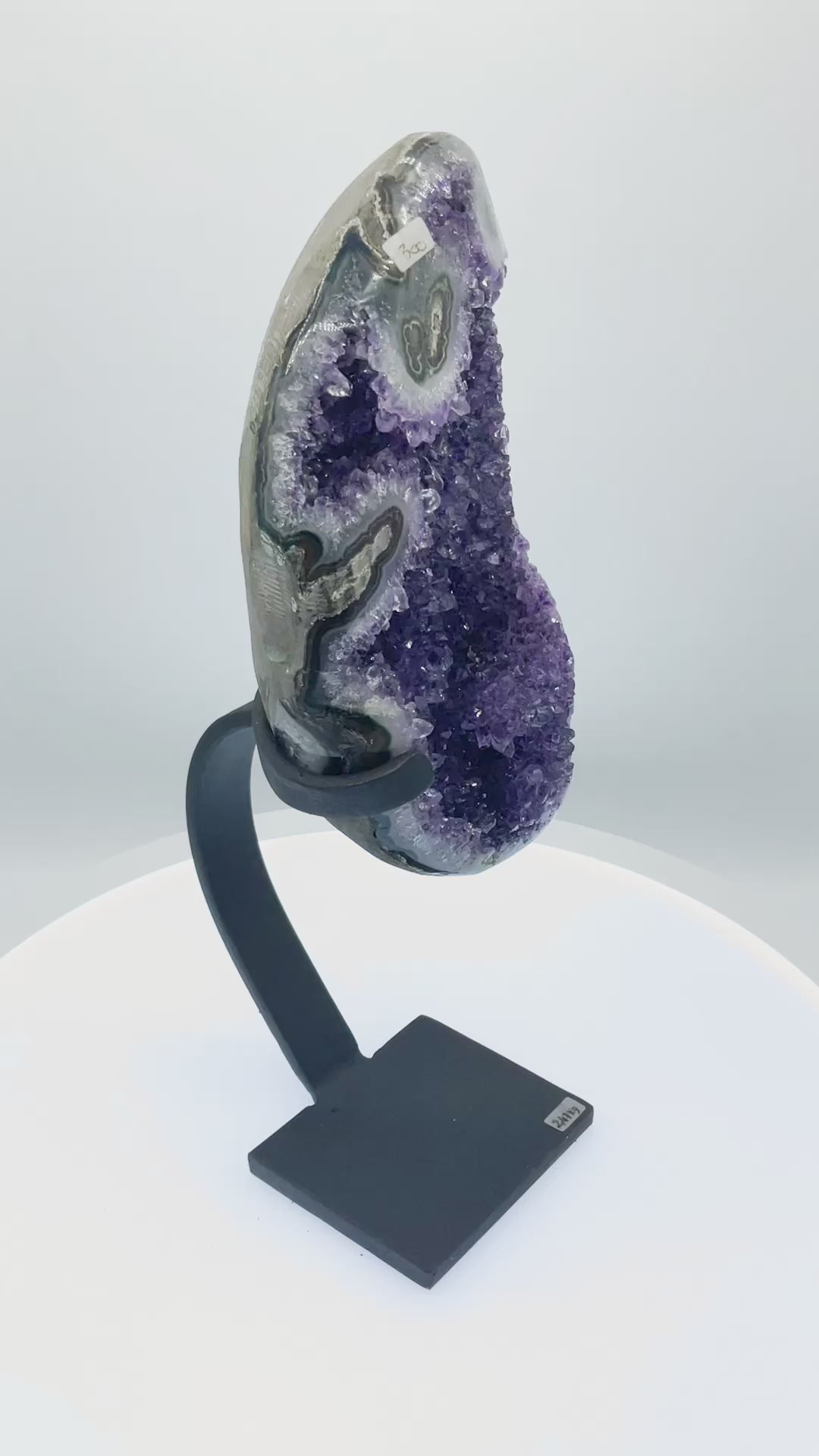 Amethyst Cluster On Display Stand #02