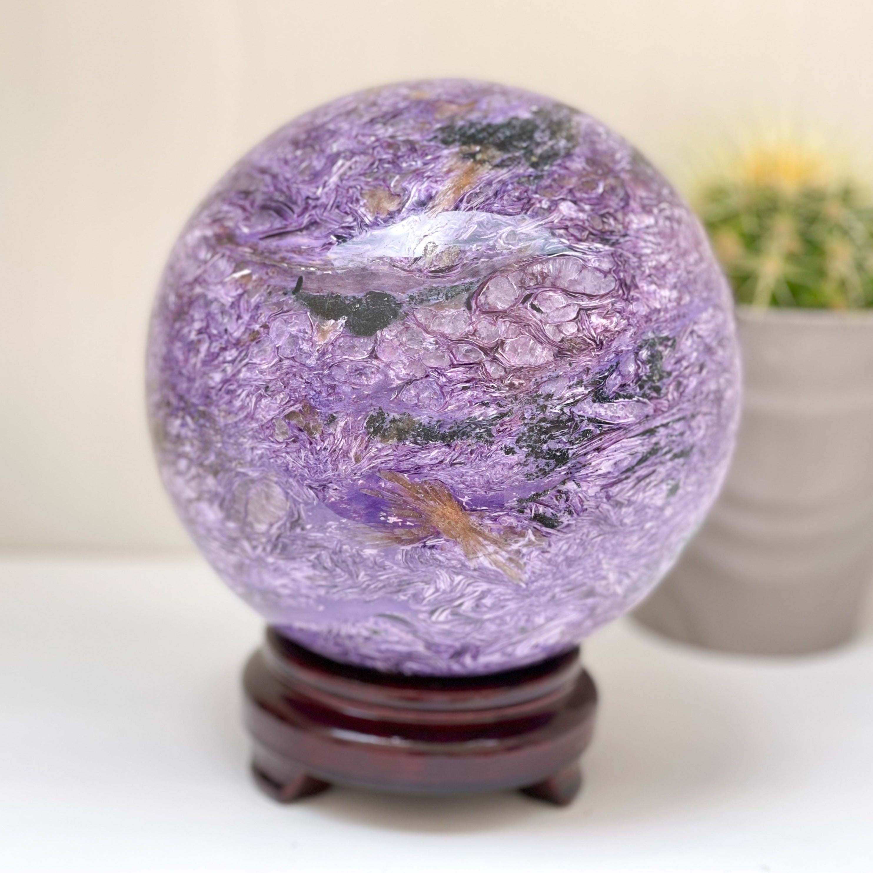 Charoite Stone Sphere