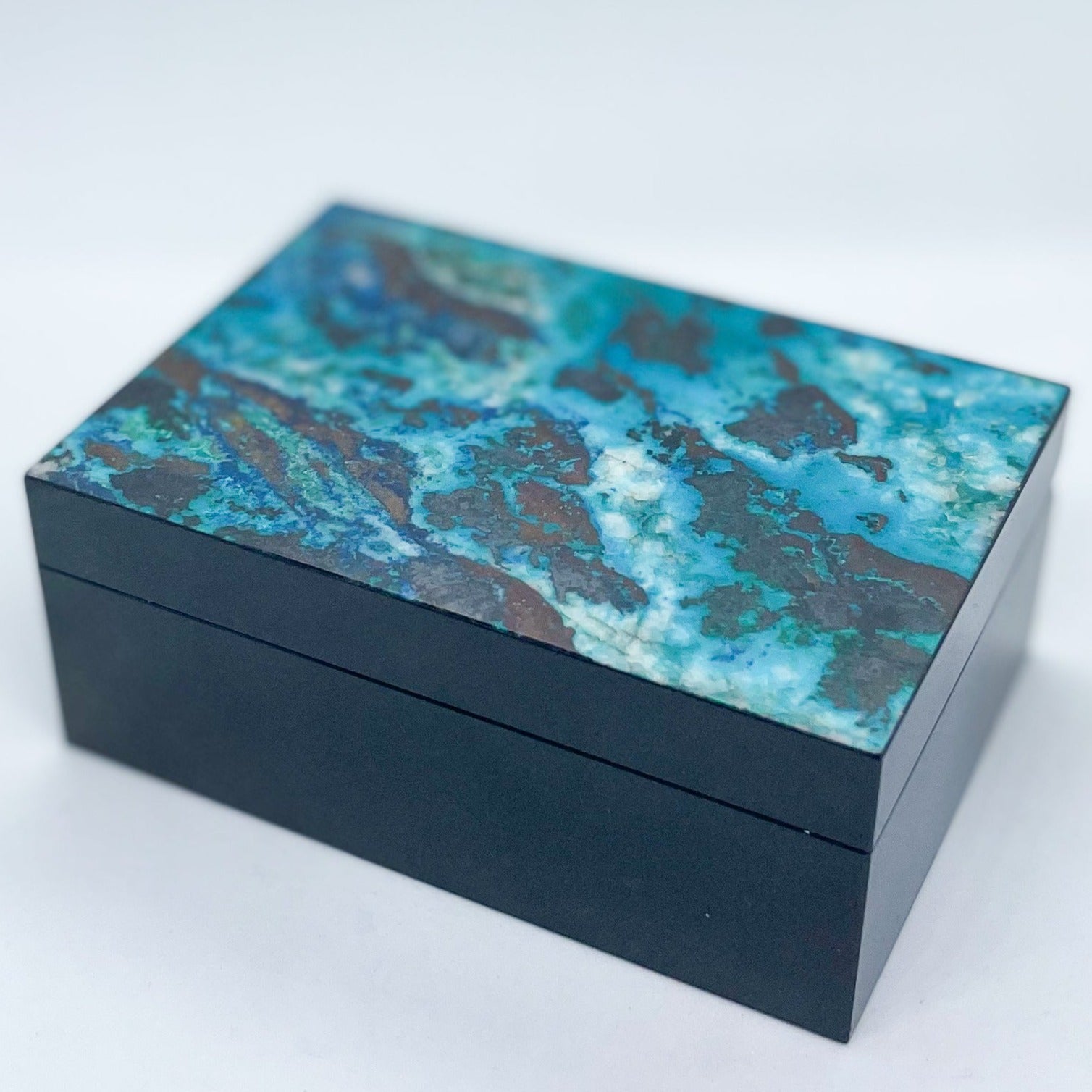 Chrysocolla Stone Box - Rare | Home Decor