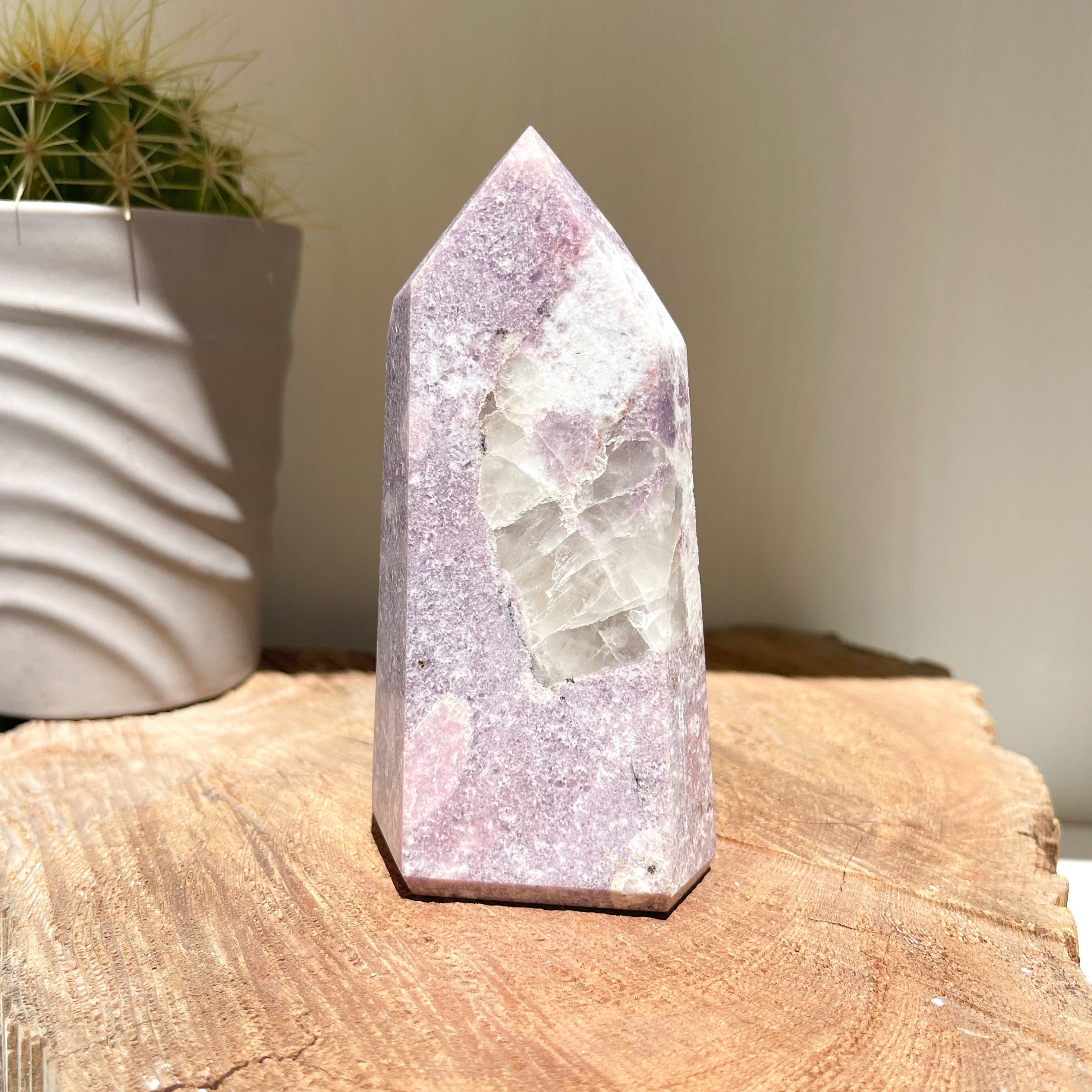 Lepidolite Crystal Tower Point | A