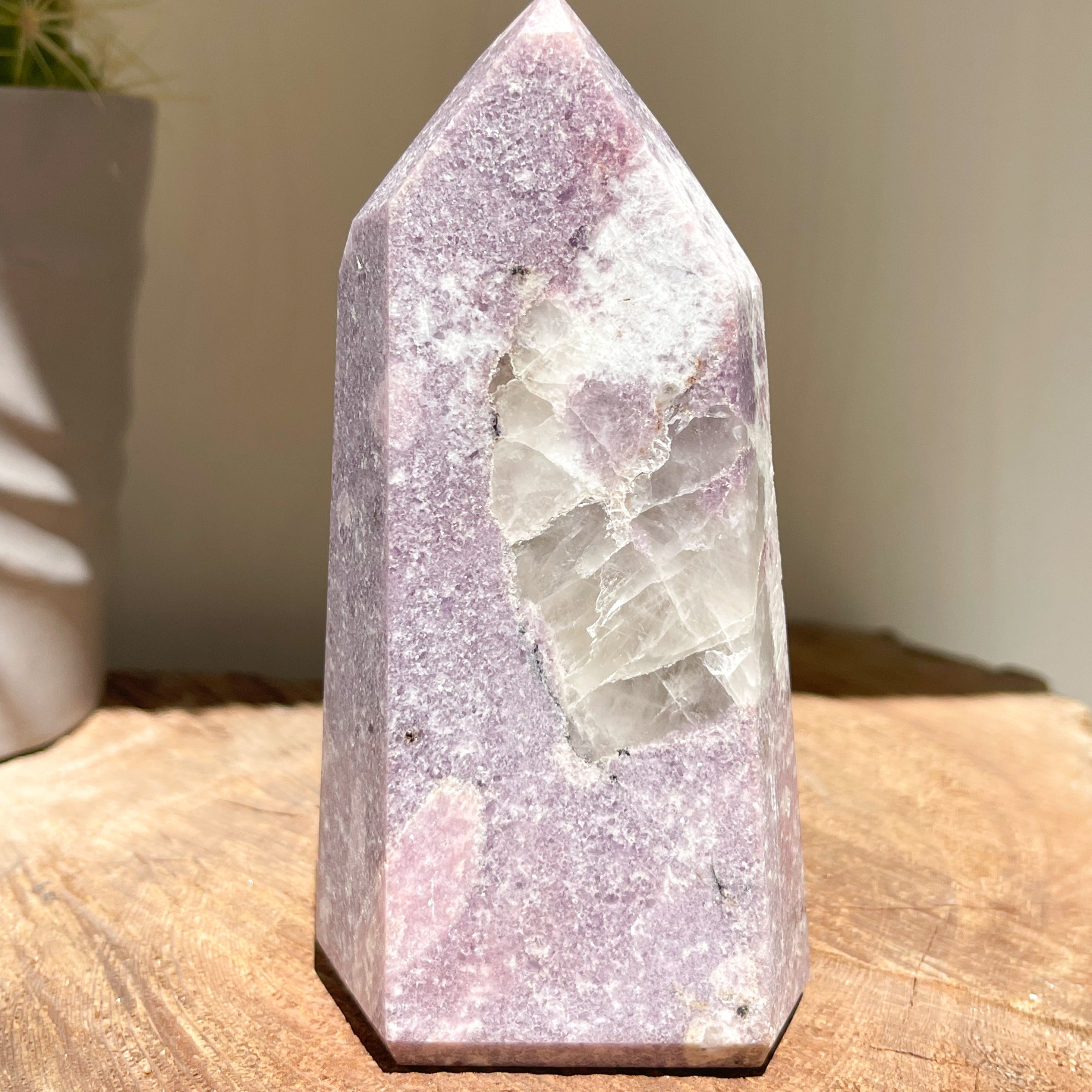 Lepidolite Crystal Tower Point | A