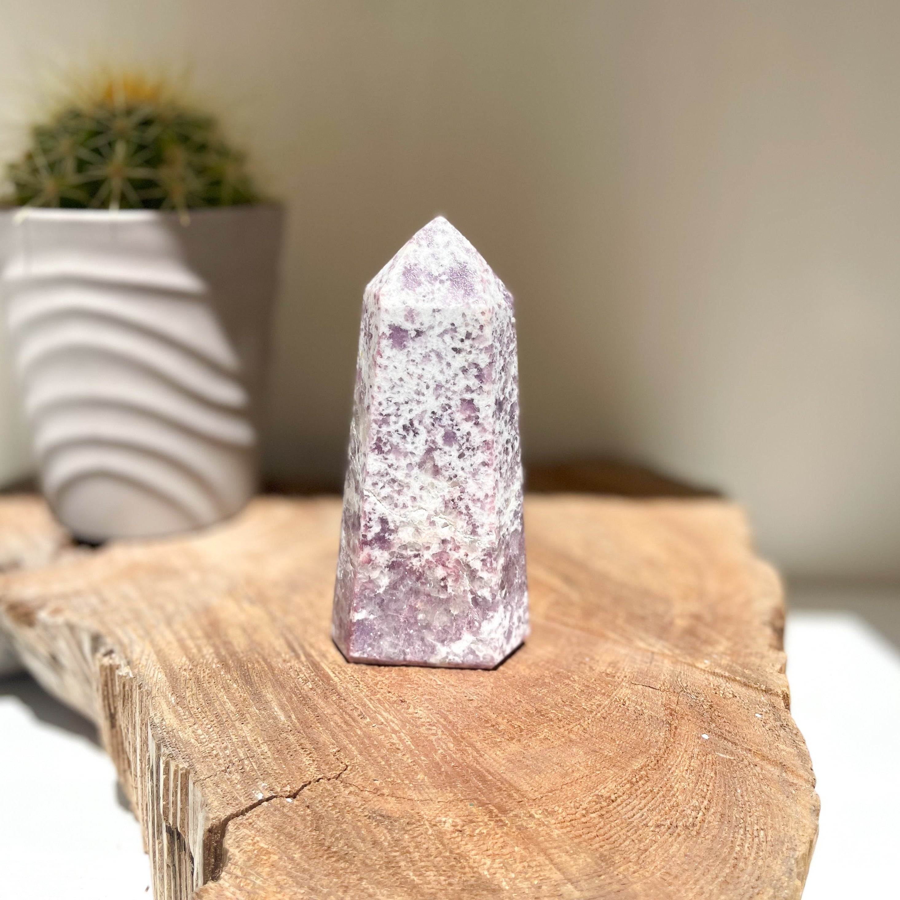 Lepidolite Crystal Tower Point | C