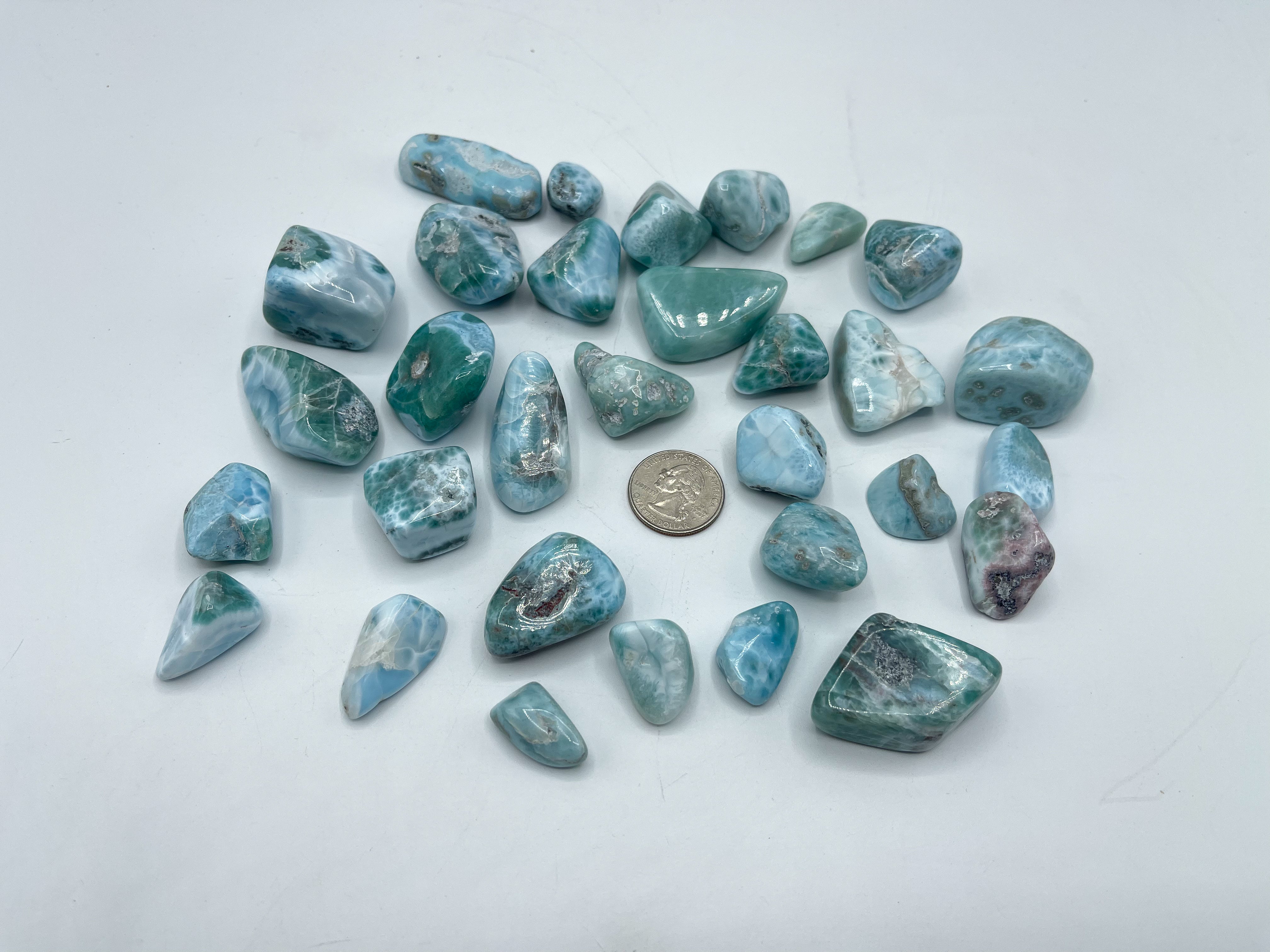 Larimar Tumbled Stones | Wholesale