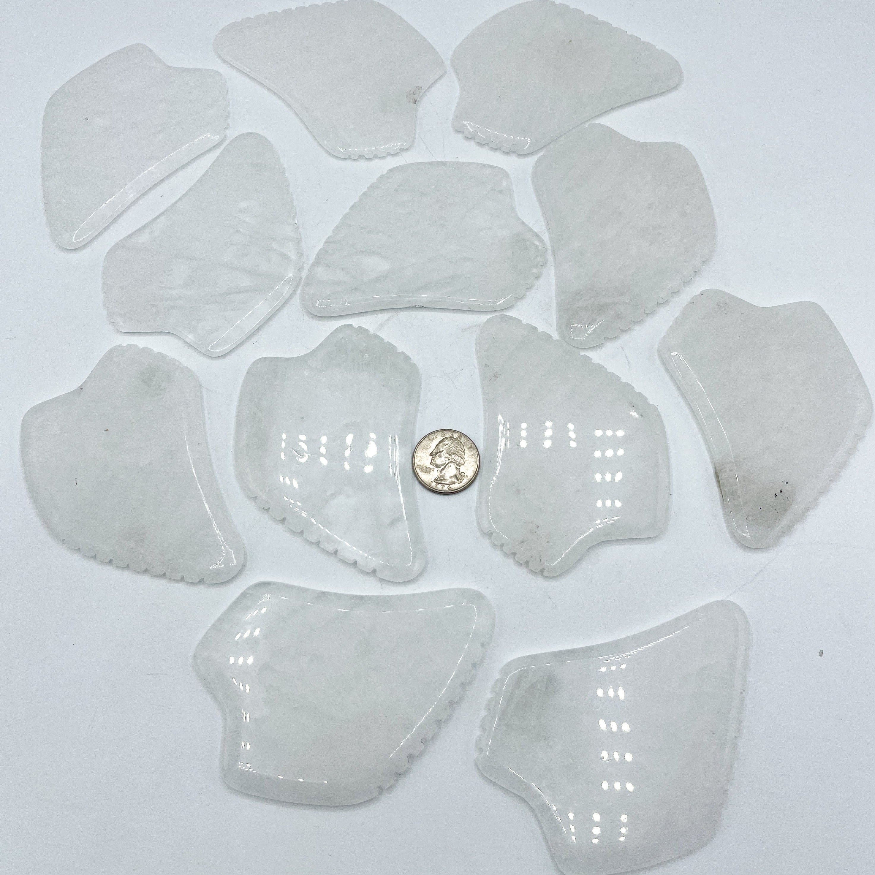 Clear Quartz Carved Gua Sha Tool | Wholesale