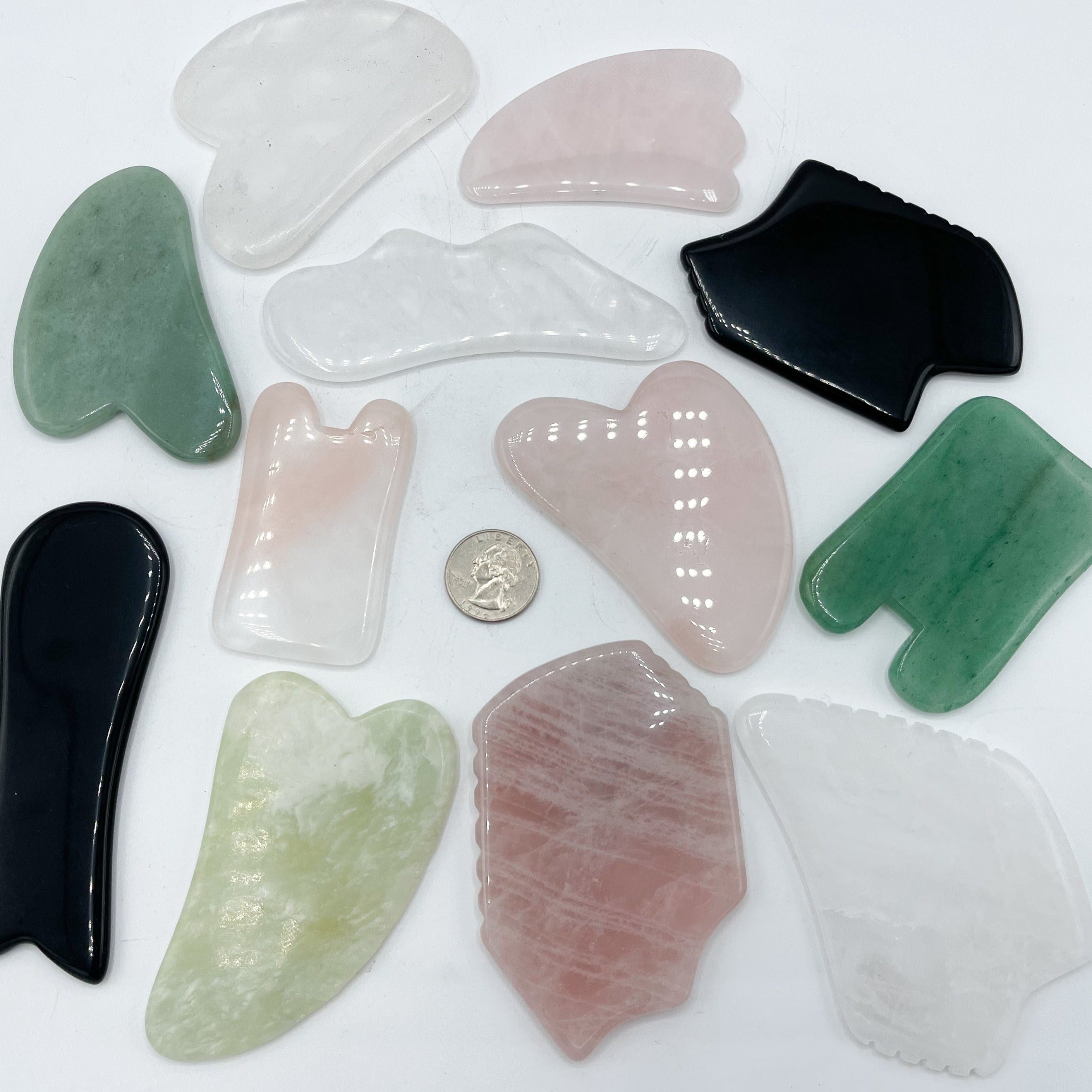 Carved Gua Sha Mix Crystal Bundle | Wholesale