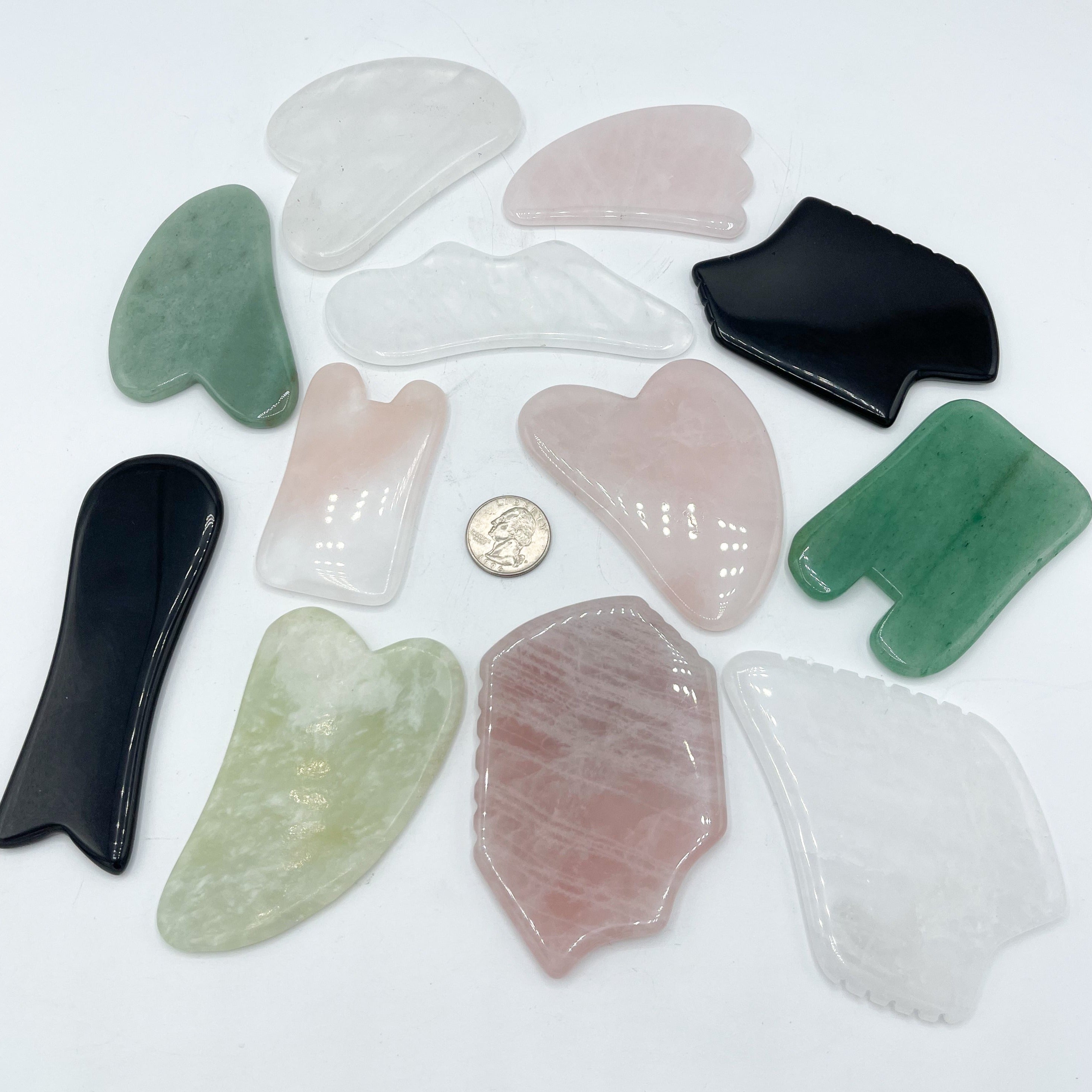 Carved Gua Sha Mix Crystal Bundle | Wholesale