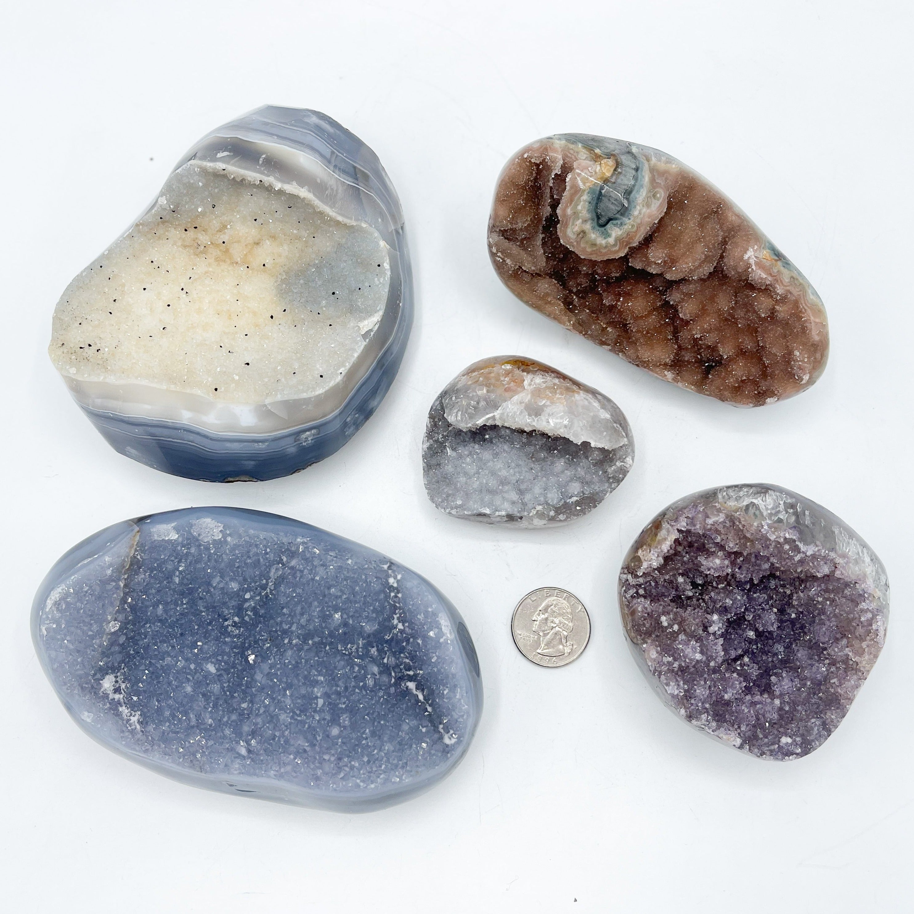 Quartz Crystal Geodes |  Wholesale | 2kg (4.4lb) Bulk Lot - D