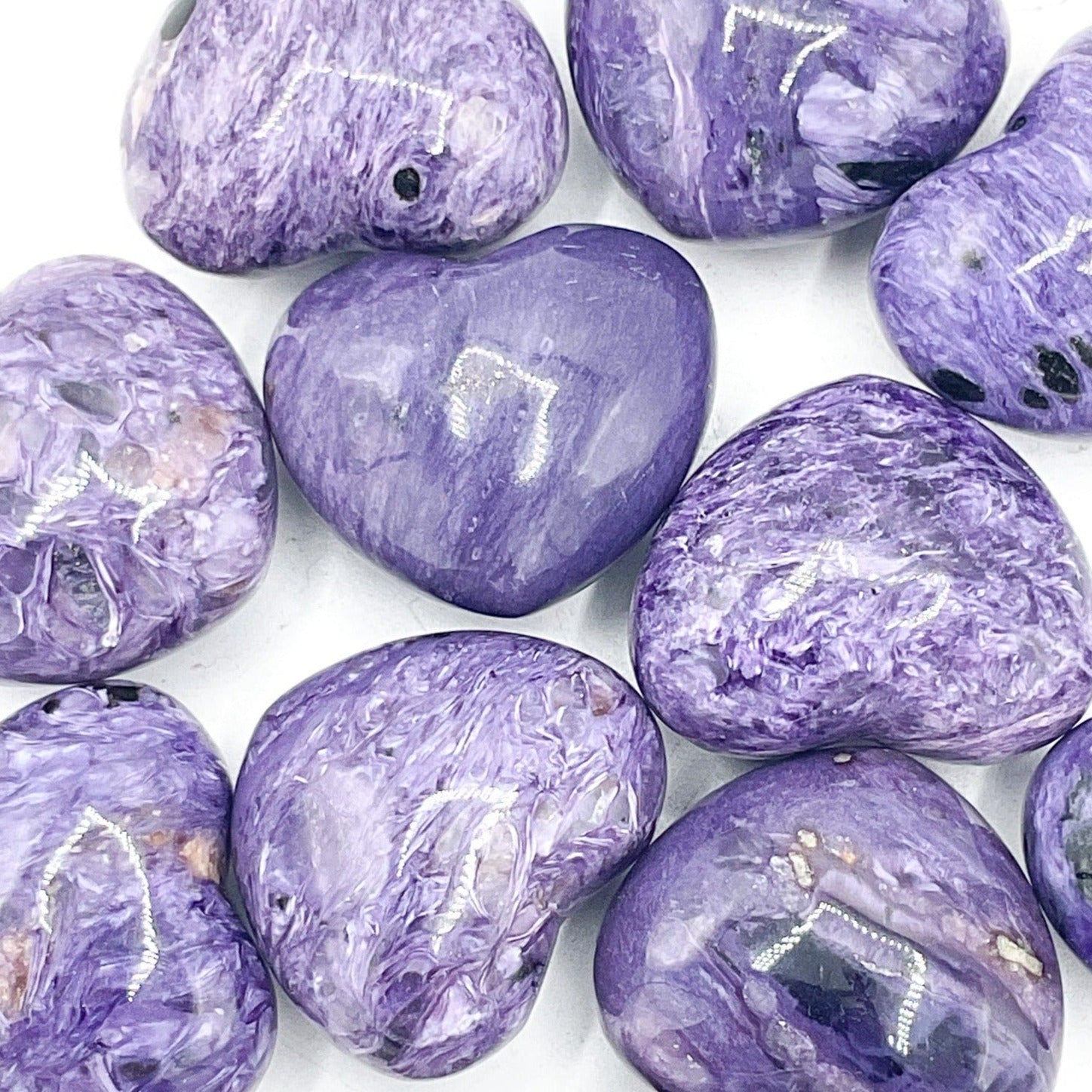 Charoite Raman Charoite Polished Heart | Wholesale – LA Gem Shops