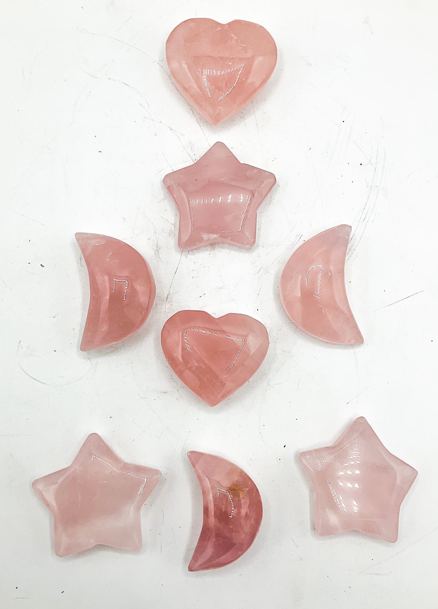 Rose Quartz Mixed Carvings | Wholesale Bulk Lot