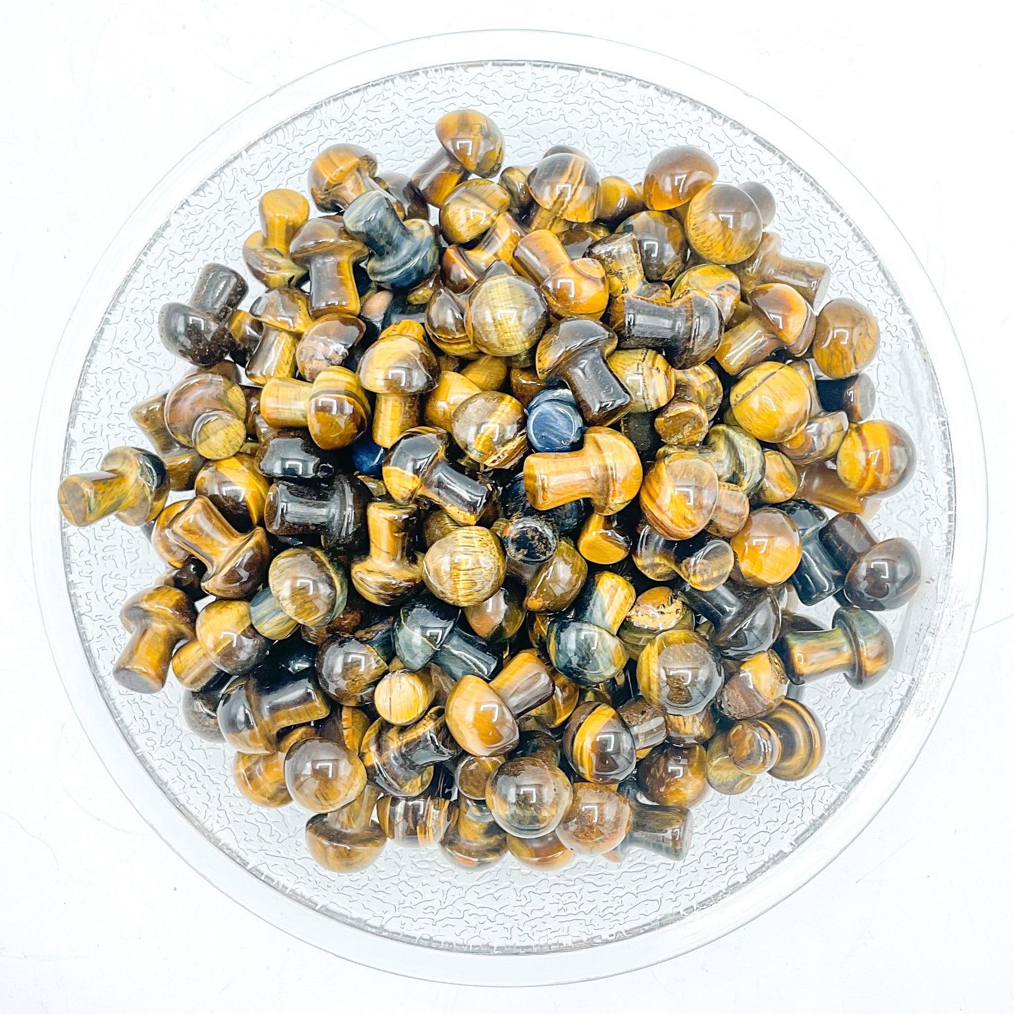 Tiger Eye Mini Mushroom Carvings | Wholesale
