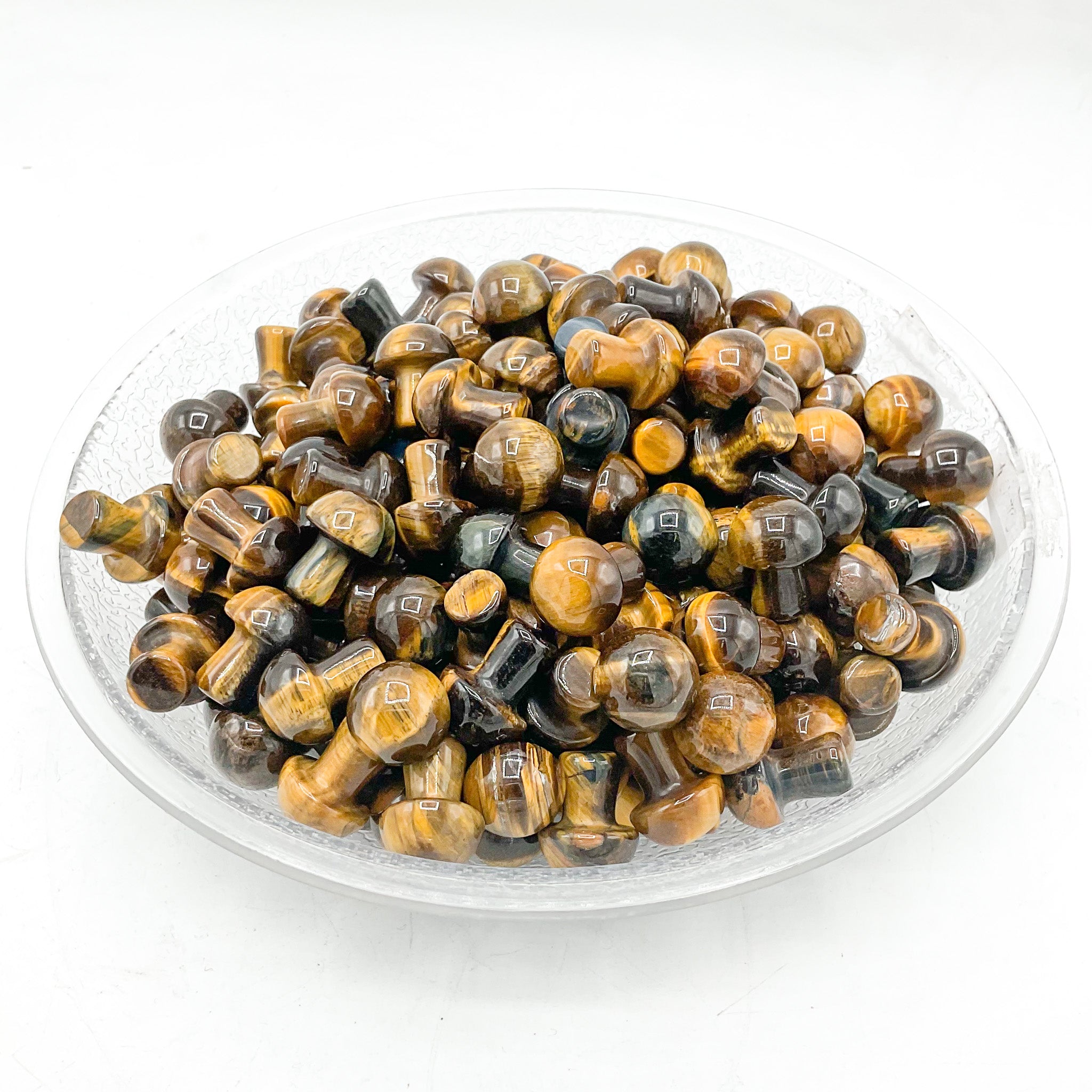 Tiger Eye Mini Mushroom Carvings | Wholesale