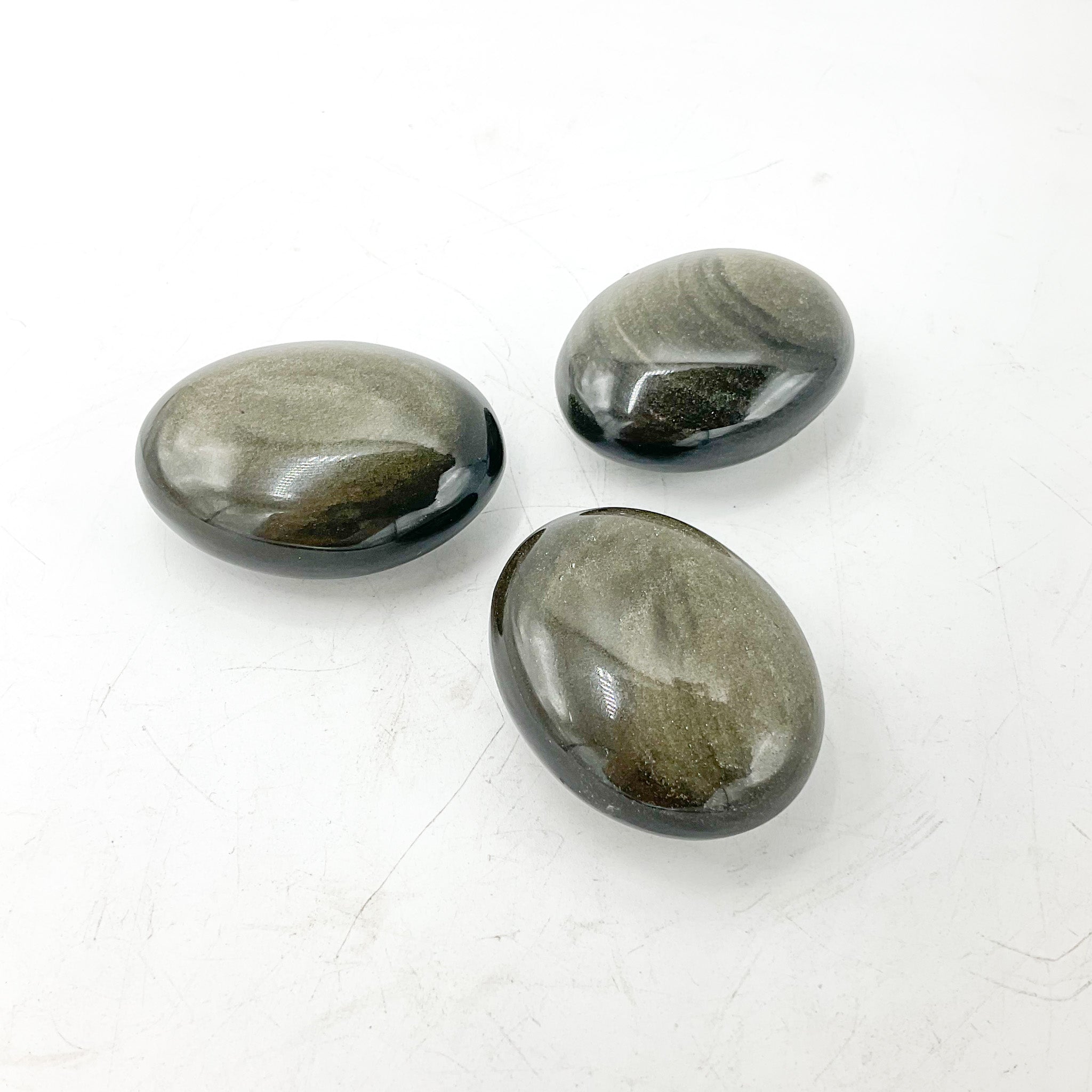 Small Gold Sheen Obsidian Palm Stones | Wholesale