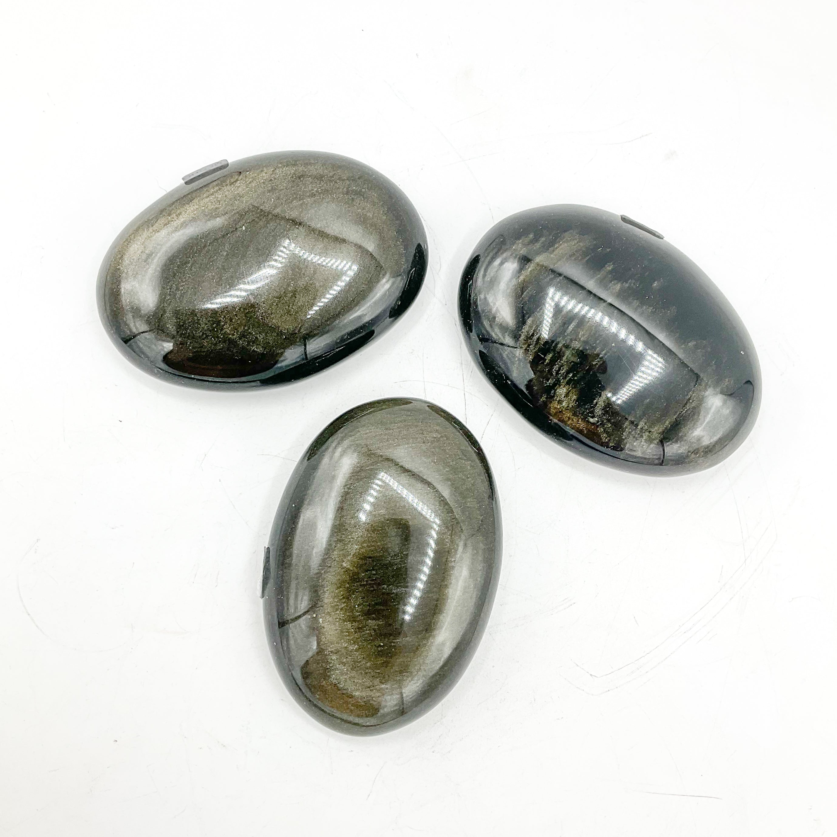 Gold sheen obsidian palm stone carvings crystal healing mexico genuine crystals real authentic obsidian