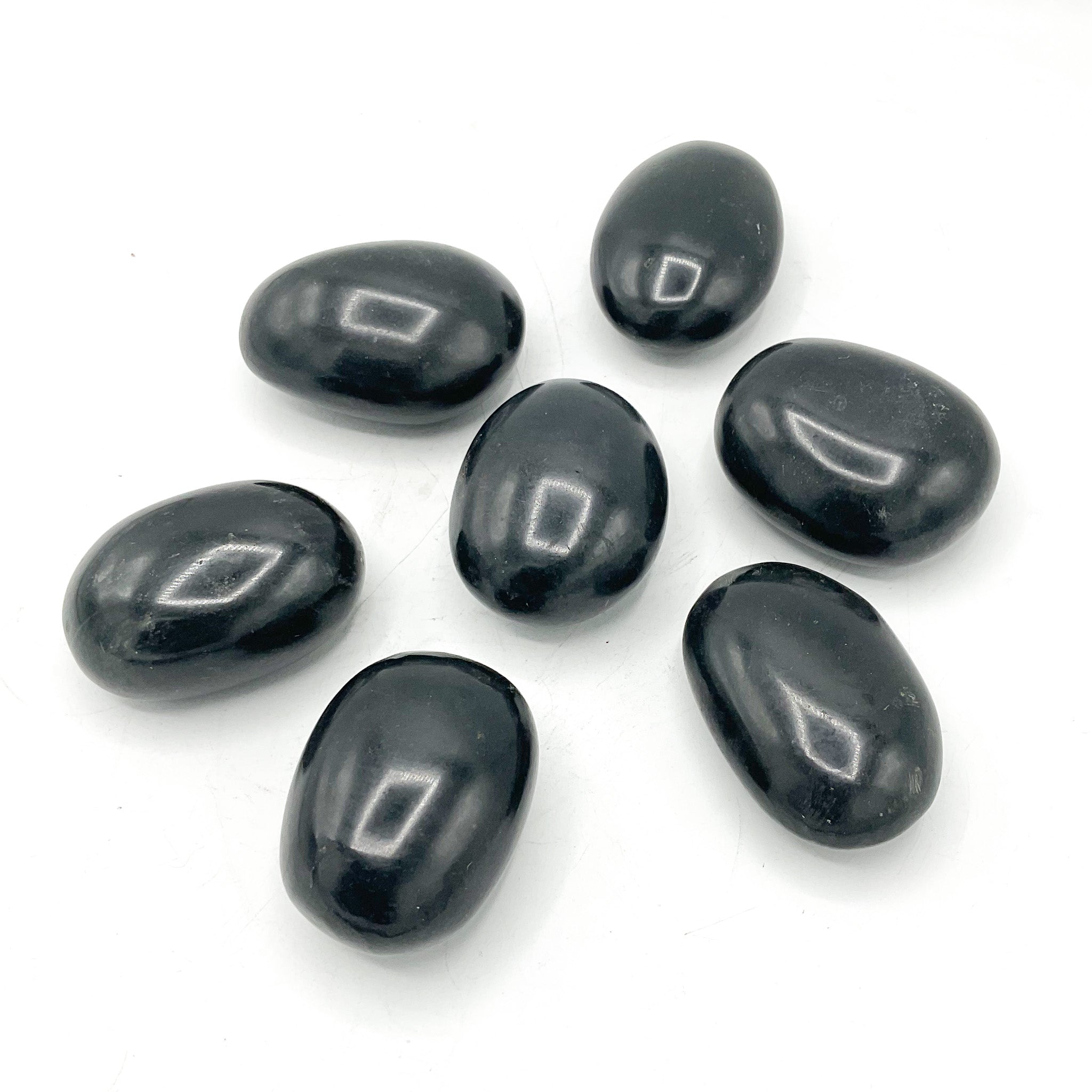 Black Tourmaline crystal healing palm stones