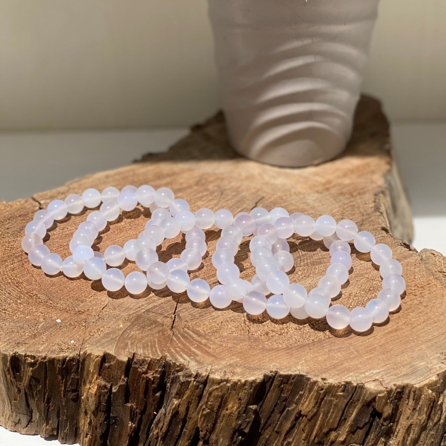 Lavender Chalcedony Crystal Bracelets |  Wholesale Jewelry |10mm