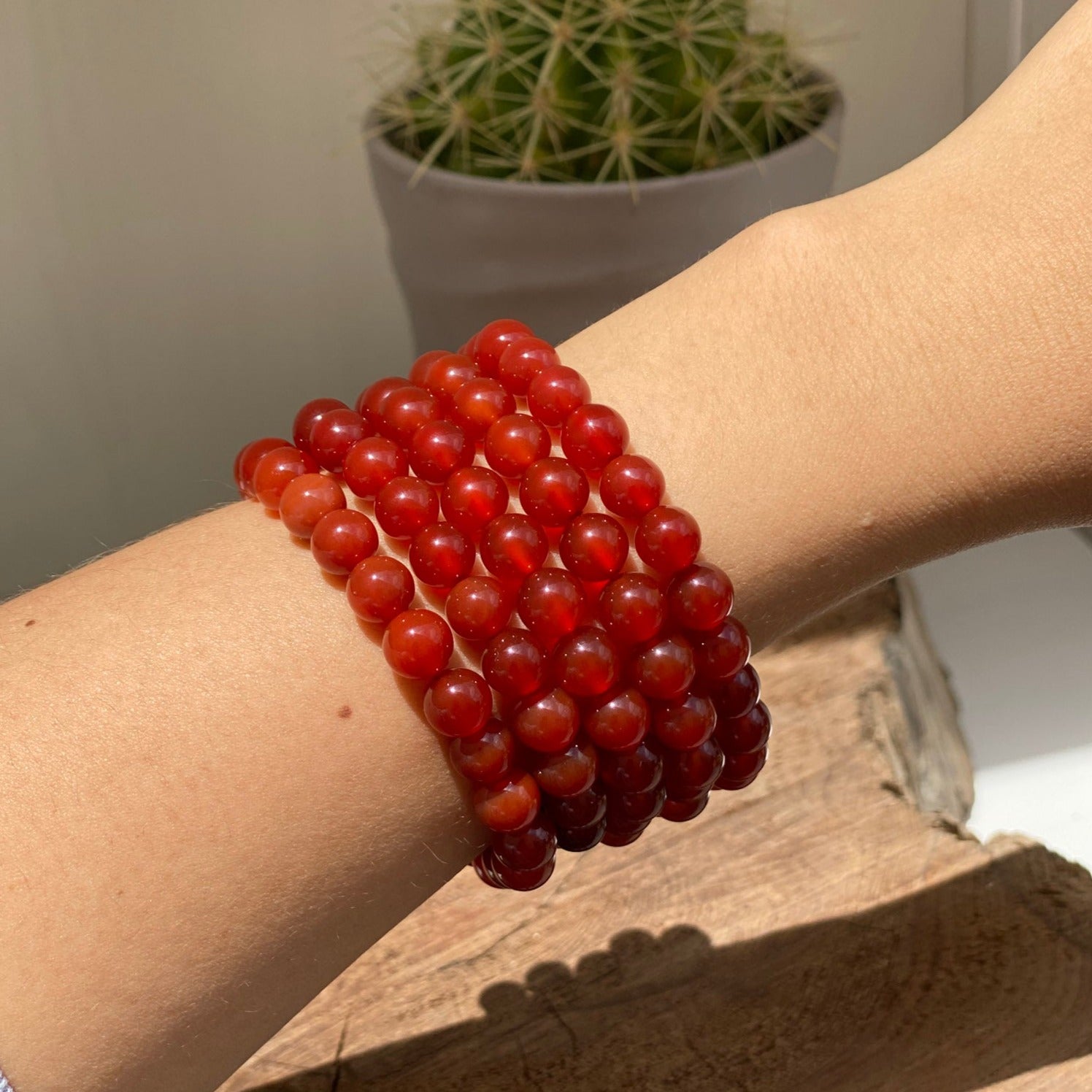 Red Carnelian Crystal Bracelets | Wholesale Jewelry | 8mm