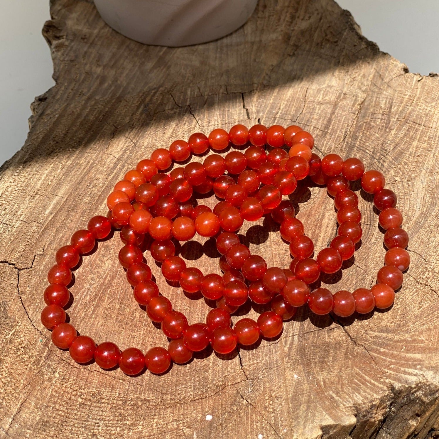 Red Carnelian Crystal Bracelets | Wholesale Jewelry | 8mm