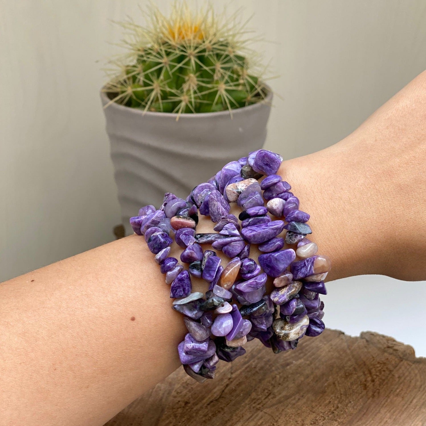 Charoite Stone Chip Bracelets | Wholesale Jewelry