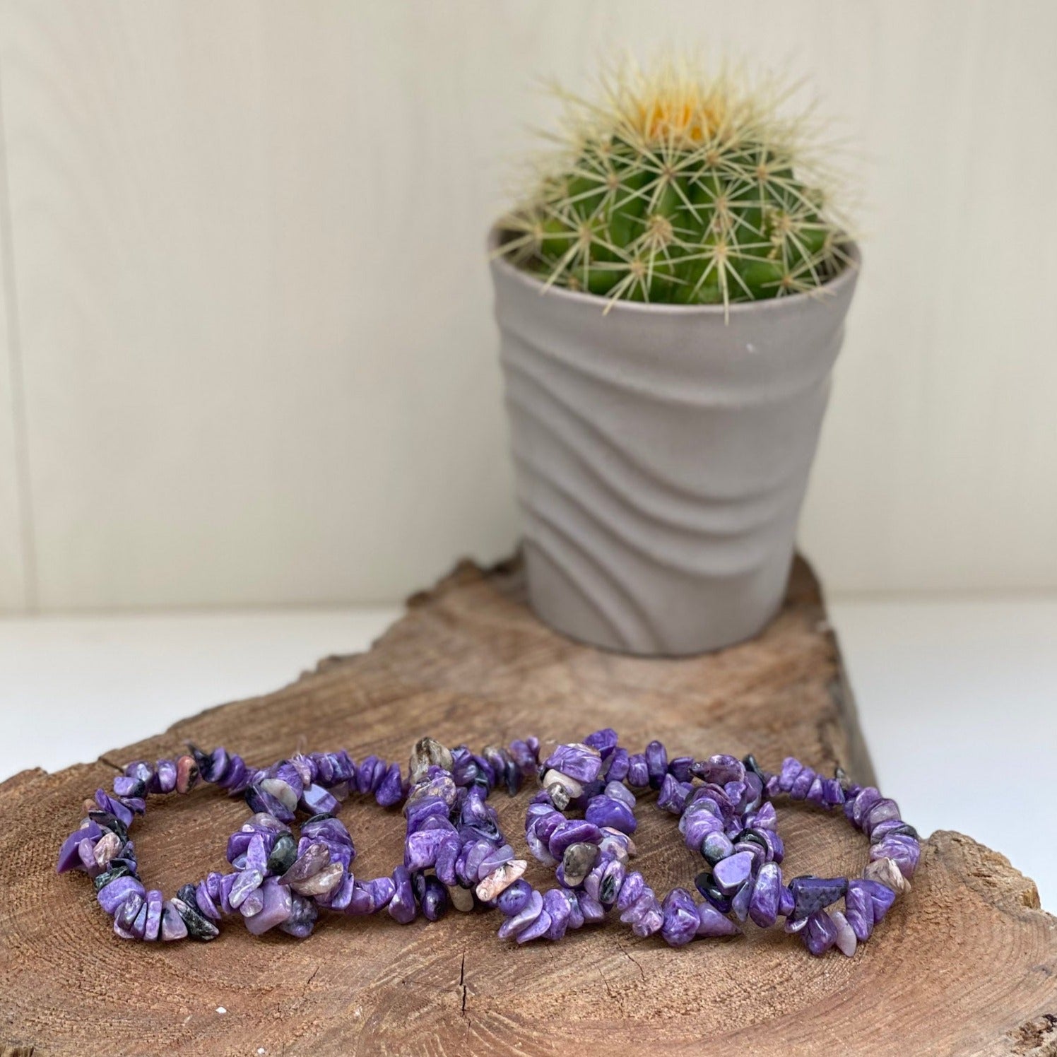 Charoite Stone Chip Bracelets | Wholesale Jewelry