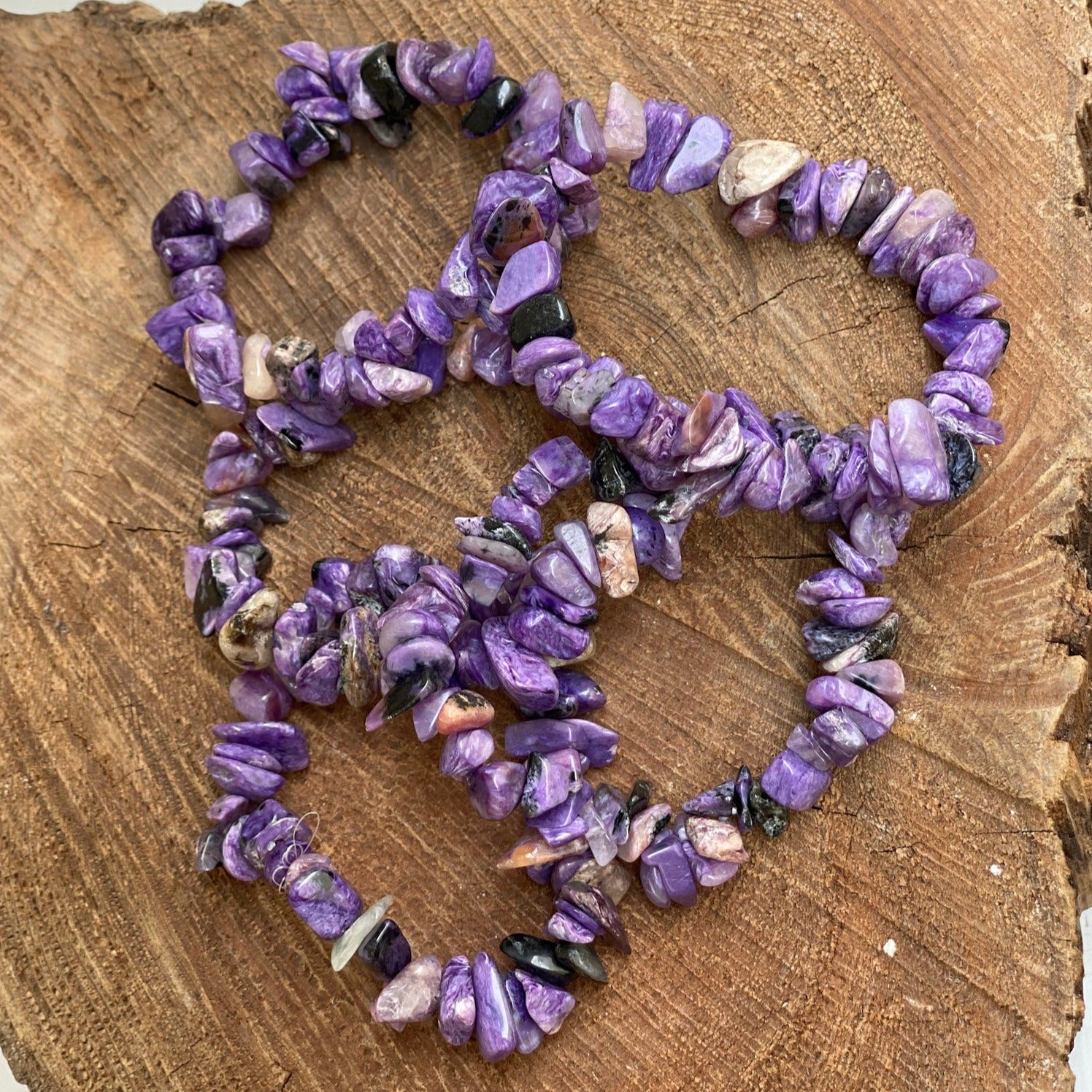 Charoite Stone Chip Bracelets | Wholesale Jewelry