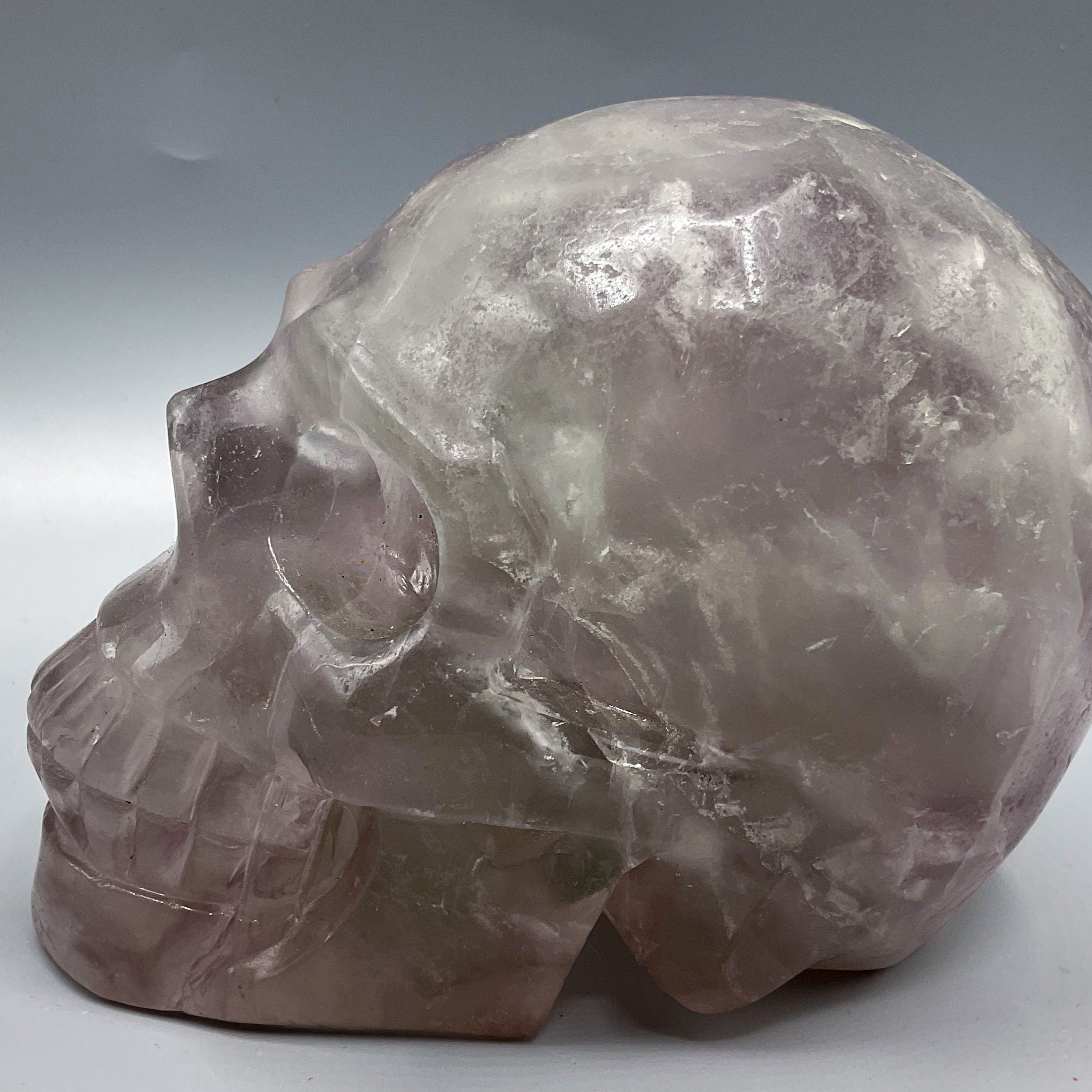 Rainbow Fluorite Crystal Skull Carving  | High Quality  | 5inch