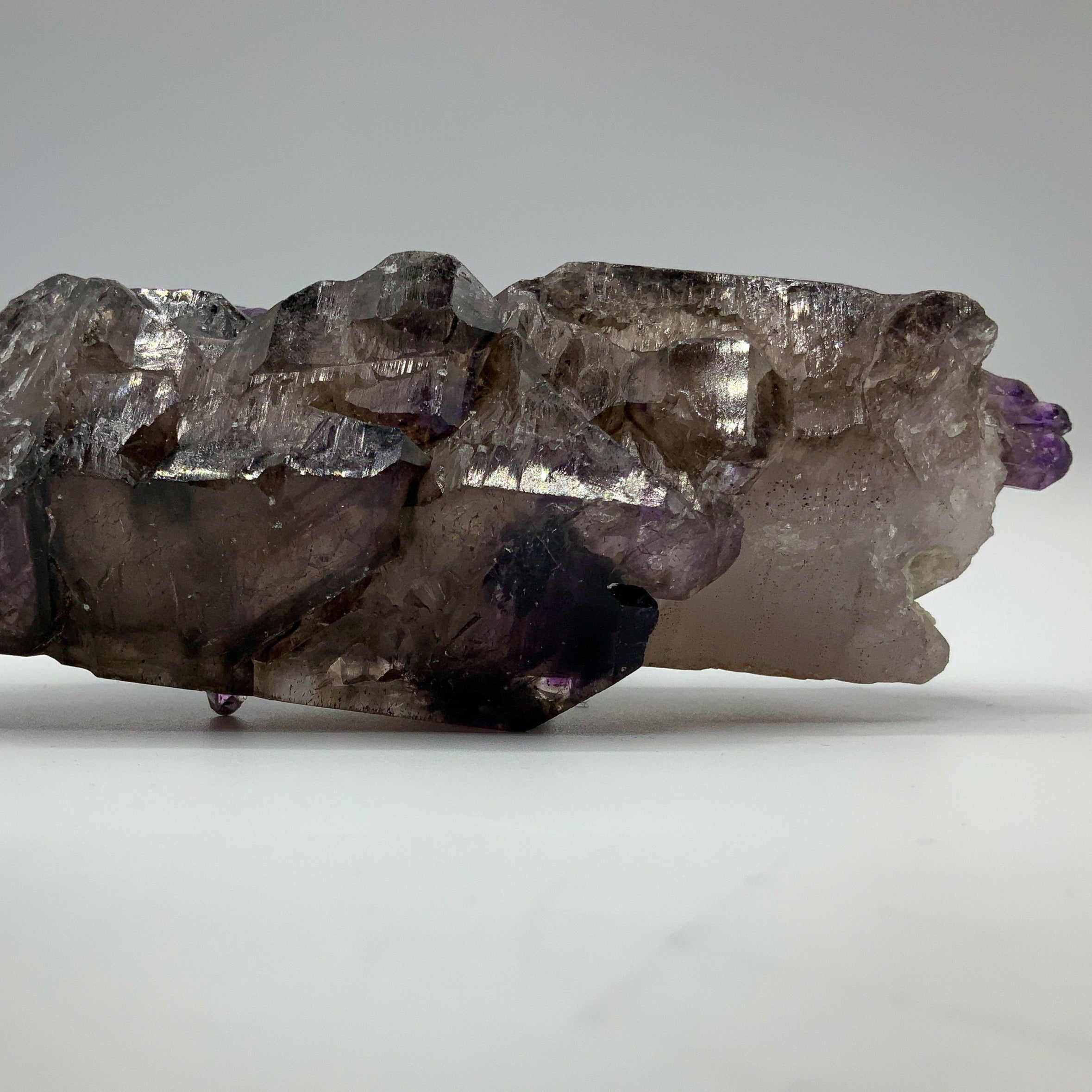 Amethyst Elestial Smokey Quartz Scepter - F | 6 x 2.75inch