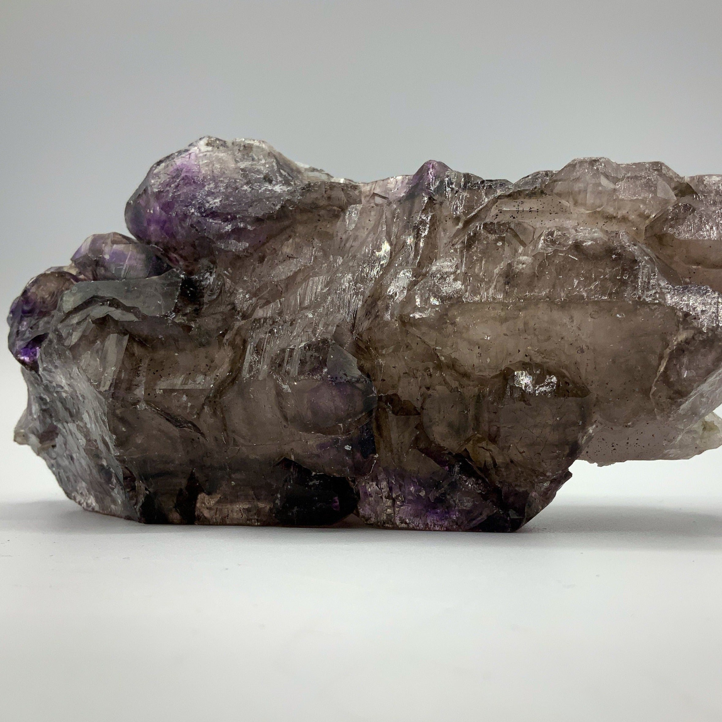 Amethyst Elestial Smokey Quartz Scepter - F | 6 x 2.75inch