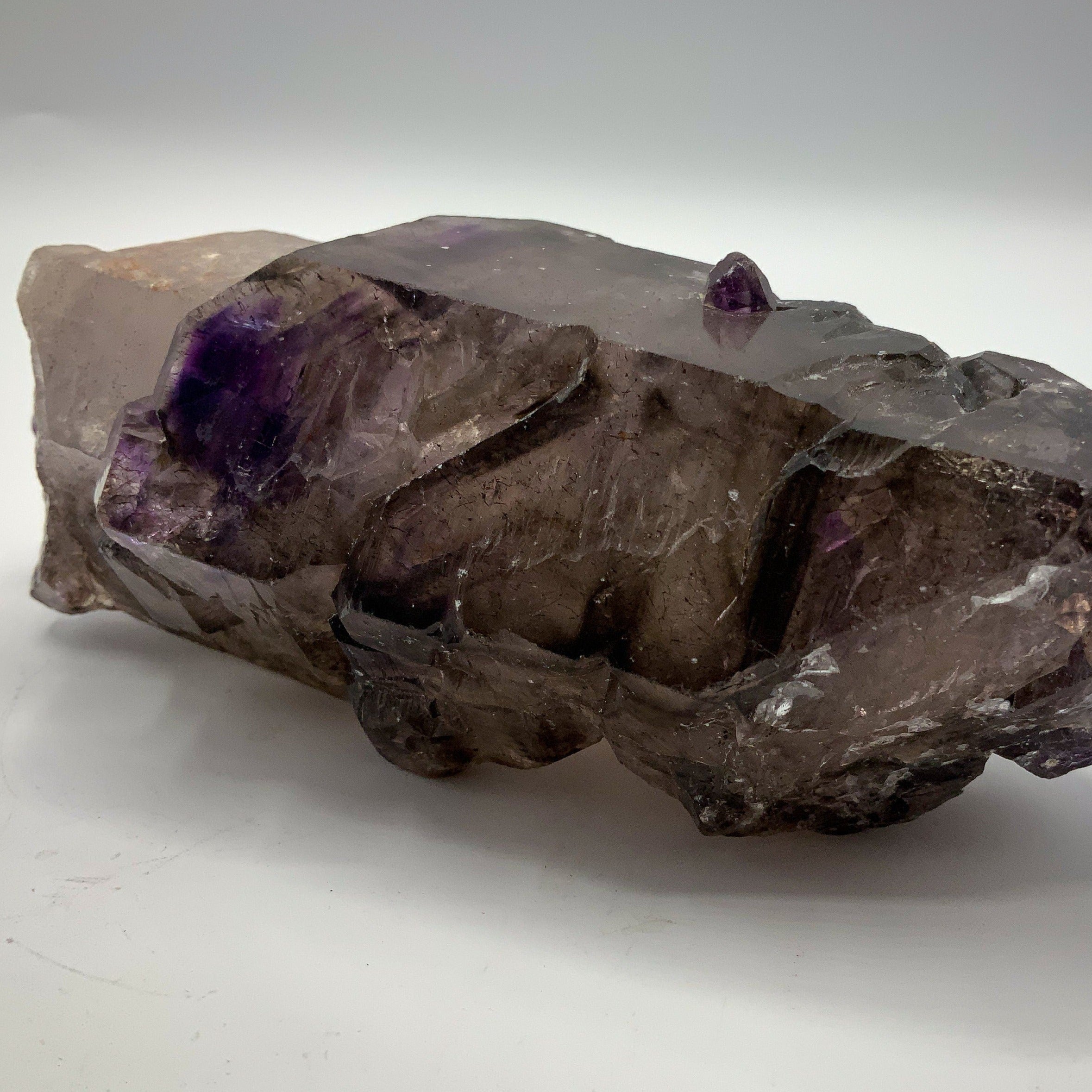 Amethyst Elestial Smokey Quartz Scepter - F | 6 x 2.75inch