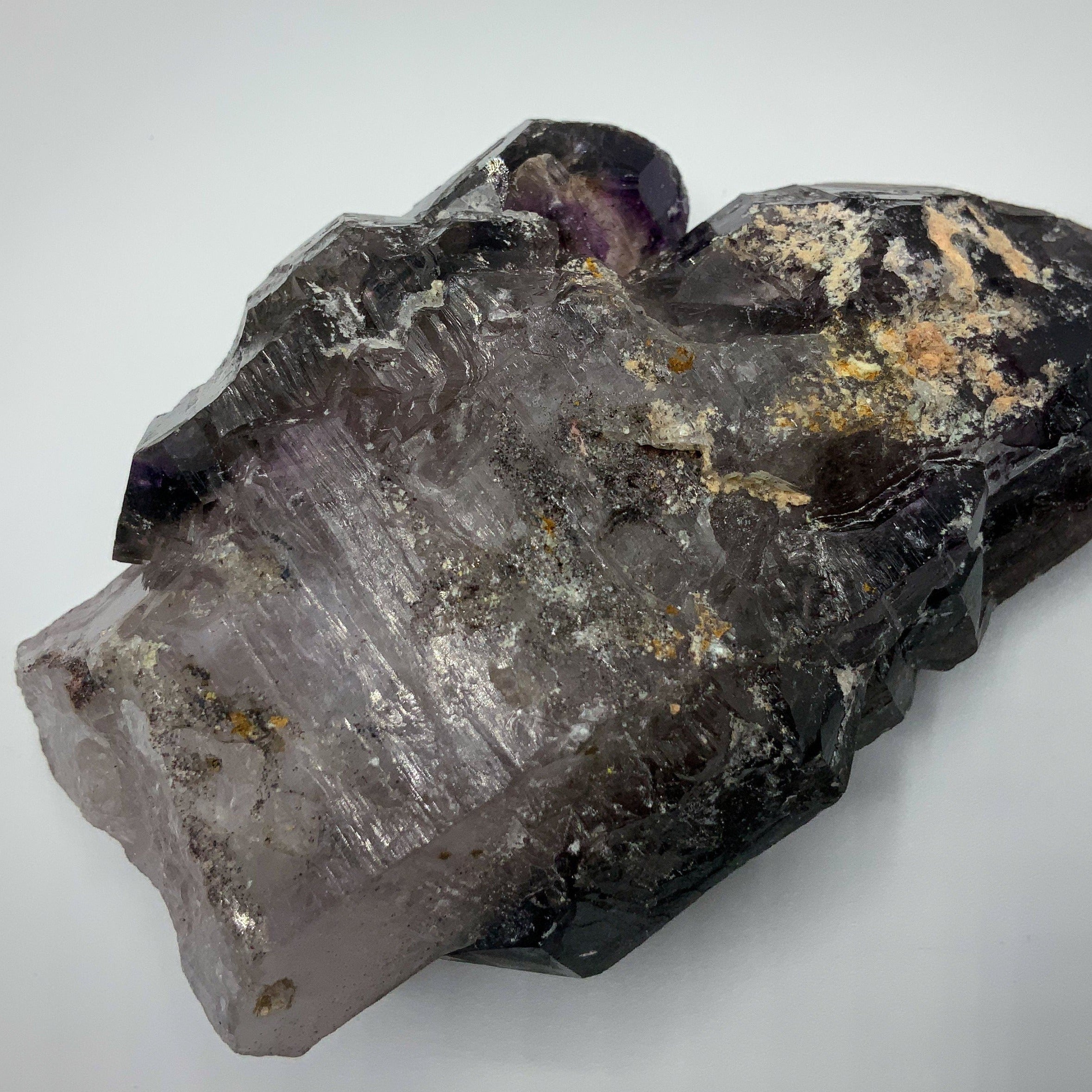 Amethyst Elestial Smokey Quartz Scepter - B | 3.5 x 2inch