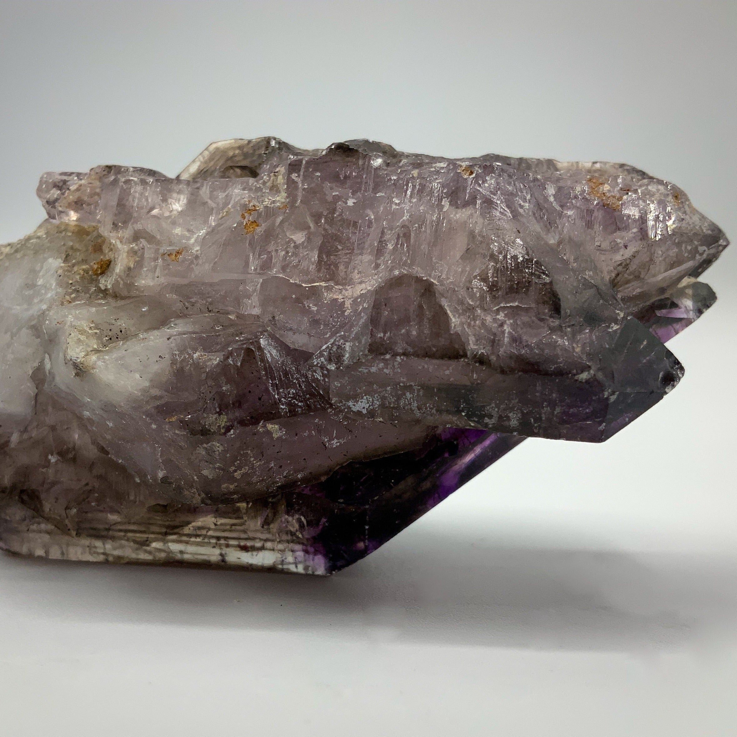 Amethyst Elestial Smokey Quartz Scepter - C | 4 x 1.7inch