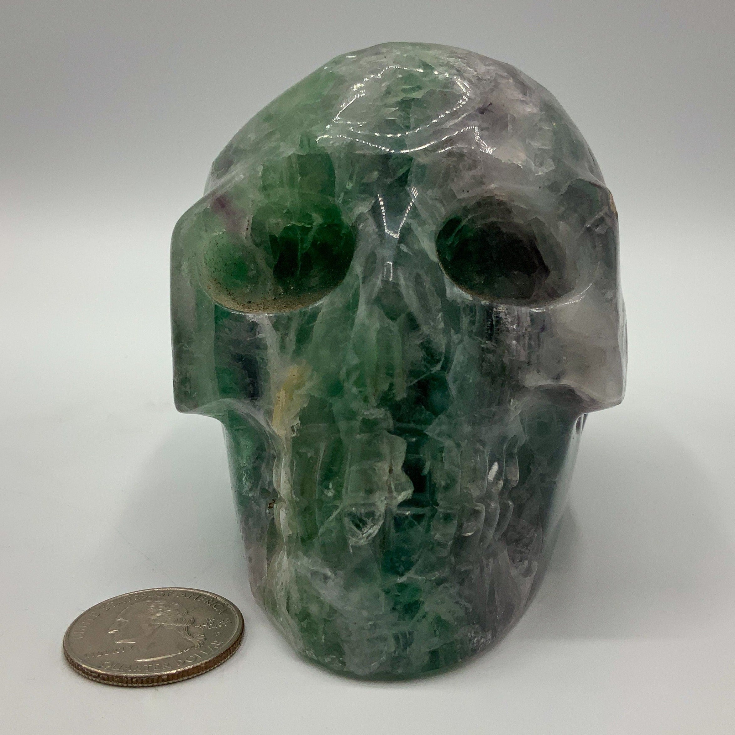 Rainbow Fluorite Crystal Skull Carving | High Quality | 4.5inch