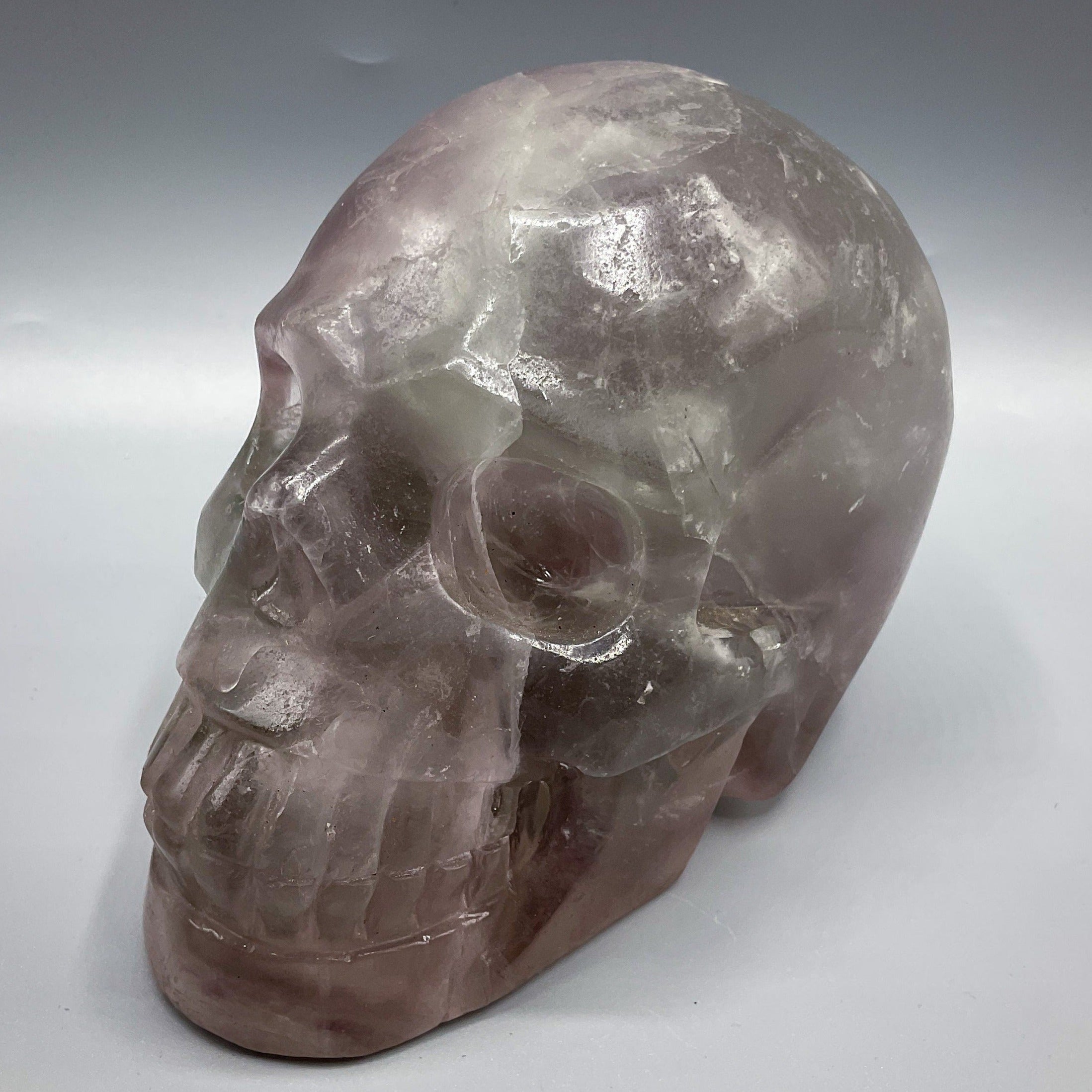 Rainbow Fluorite Crystal Skull Carving  | High Quality  | 5inch
