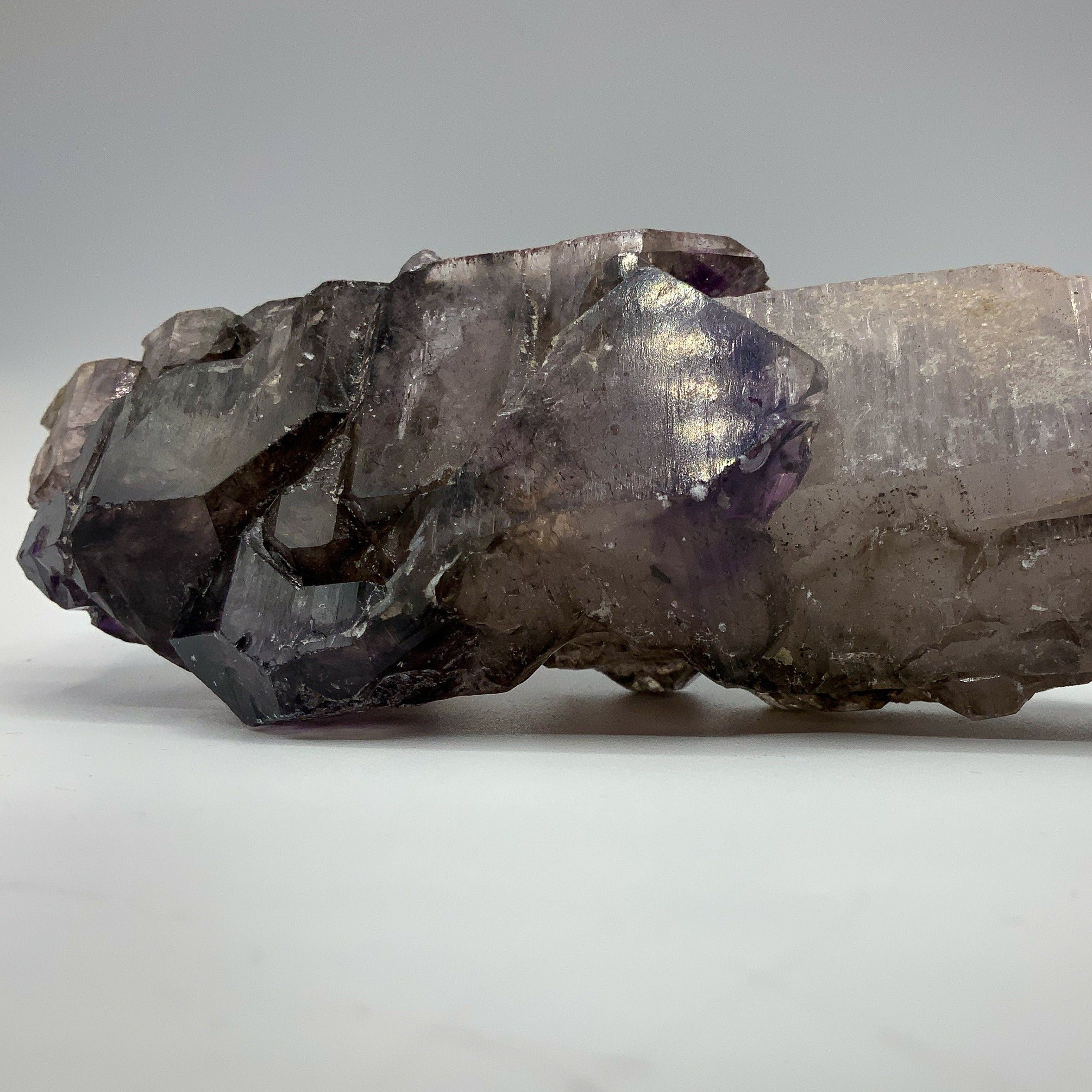 Amethyst Elestial Smokey Quartz Scepter - F | 6 x 2.75inch