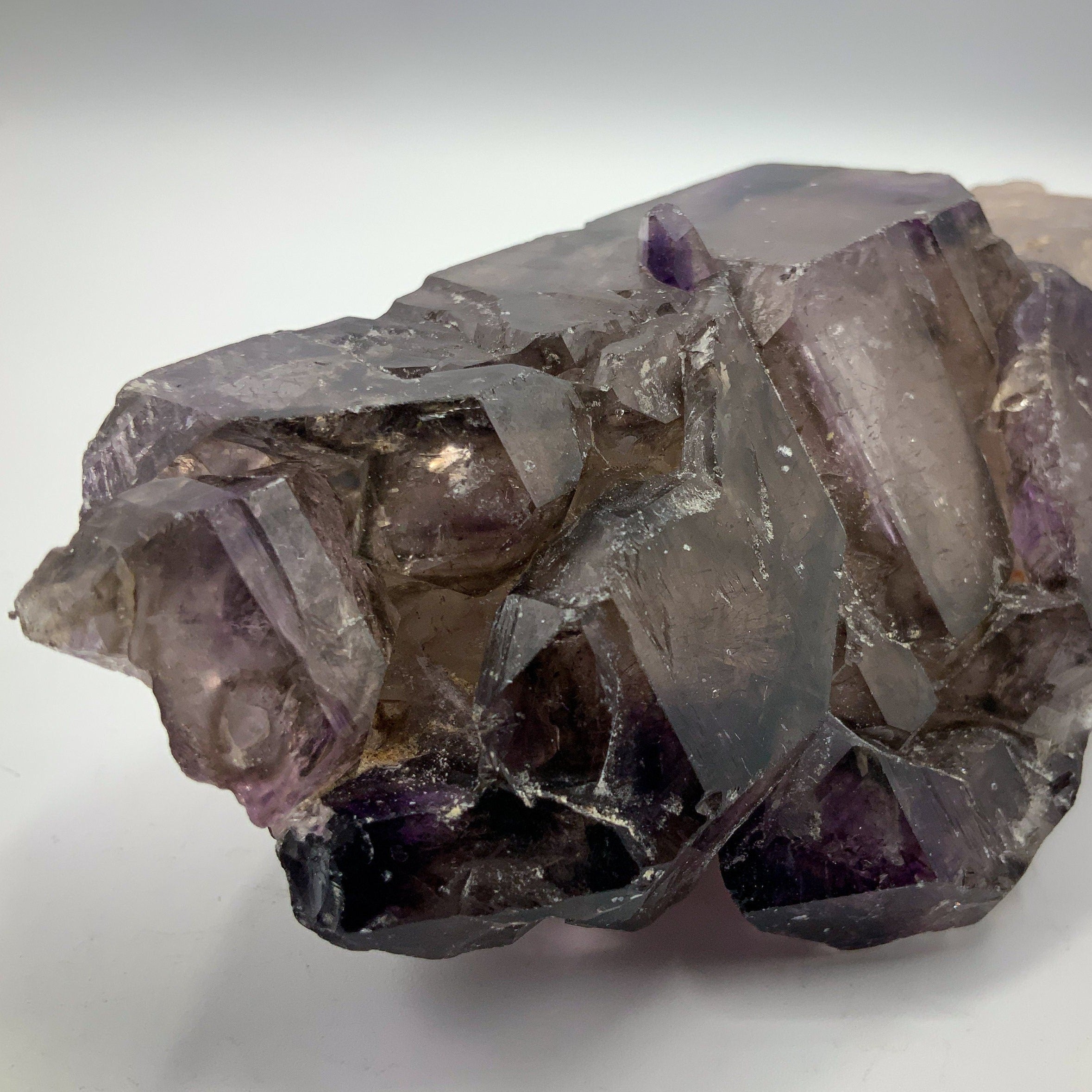 Amethyst Elestial Smokey Quartz Scepter - F | 6 x 2.75inch